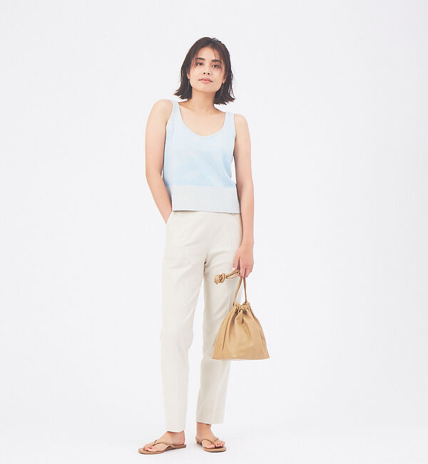 qualite「【セットアップ対応】スラブシャークスキンハイウエストパンツ」|その他|