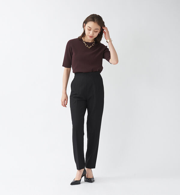 qualite「【セットアップ対応】スラブシャークスキンハイウエストパンツ」|その他|