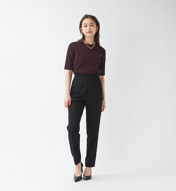 qualite「【セットアップ対応】スラブシャークスキンハイウエストパンツ」|その他|