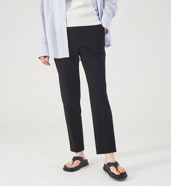 qualite「《2022新色登場》ストレッチシガレットパンツ」|その他|ブラック