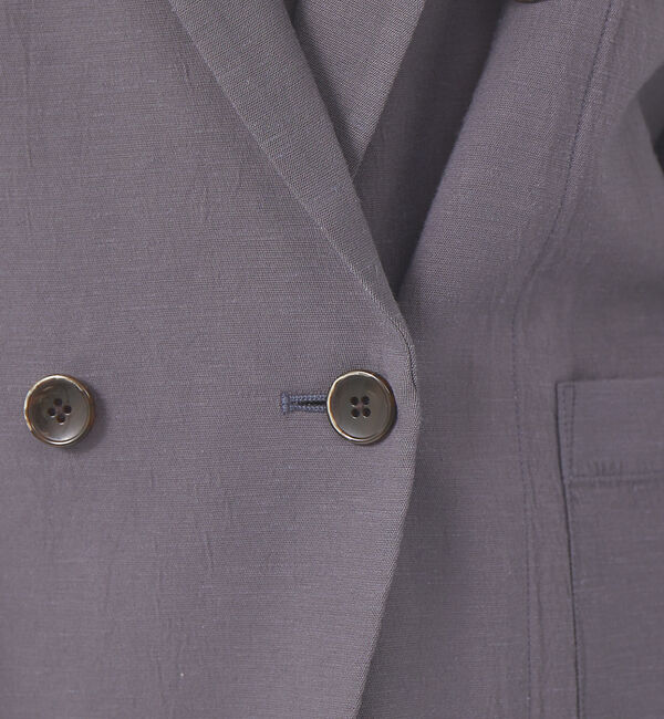 qualite「《セットアップ対応》ブライトリネンダブルジャケット」|テーラードジャケット|