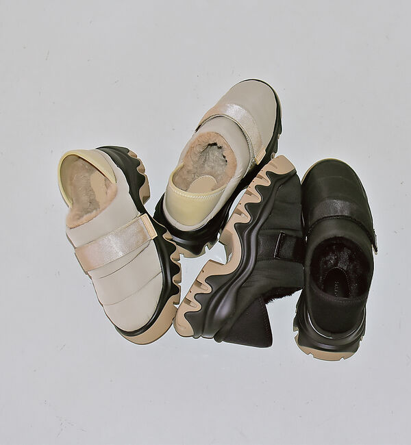 AU BANNISTER「【LAROUTE】キルティングファースニーカー」|スニーカー|