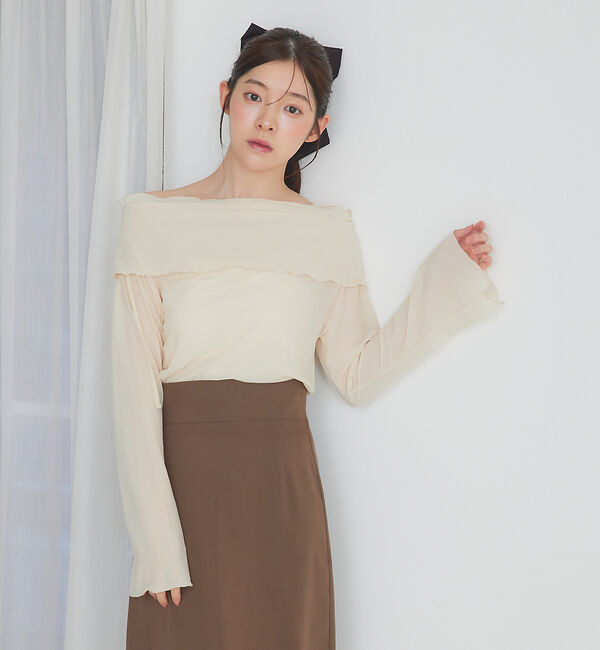 SELFIST「フリルオフショルシアーカットソー」|Tシャツ・カットソー|