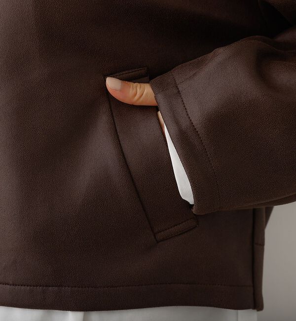 abahouse mavie「ソフトレザーライクジップブルゾン」|ブルゾン・スタジャン|