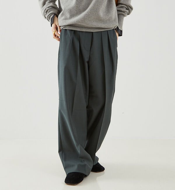 The Store by C' 「【ROHE】Wide Leg Double Pleated Trousers／ワ」|その他|
