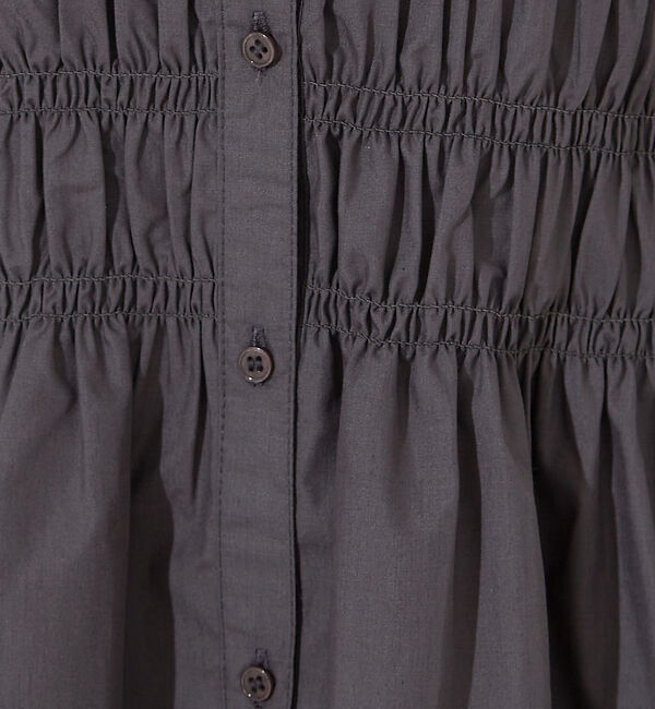 NOMINE「ビスチェ風 シャーリング シャツ」|シャツ・ブラウス|