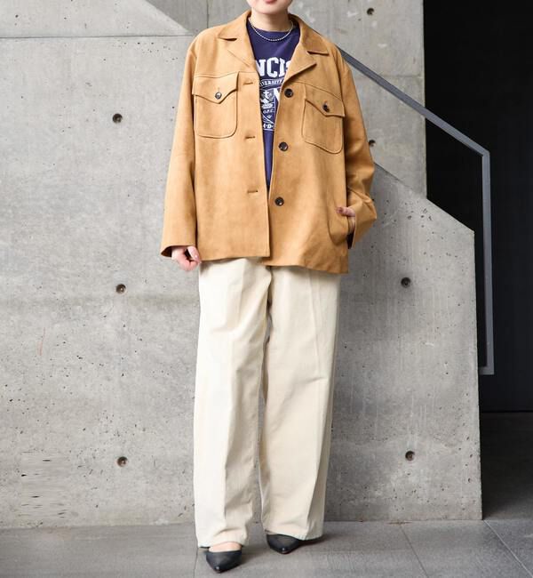 SOFFITTO「スウェード調ブルゾン」|ブルゾン・スタジャン|