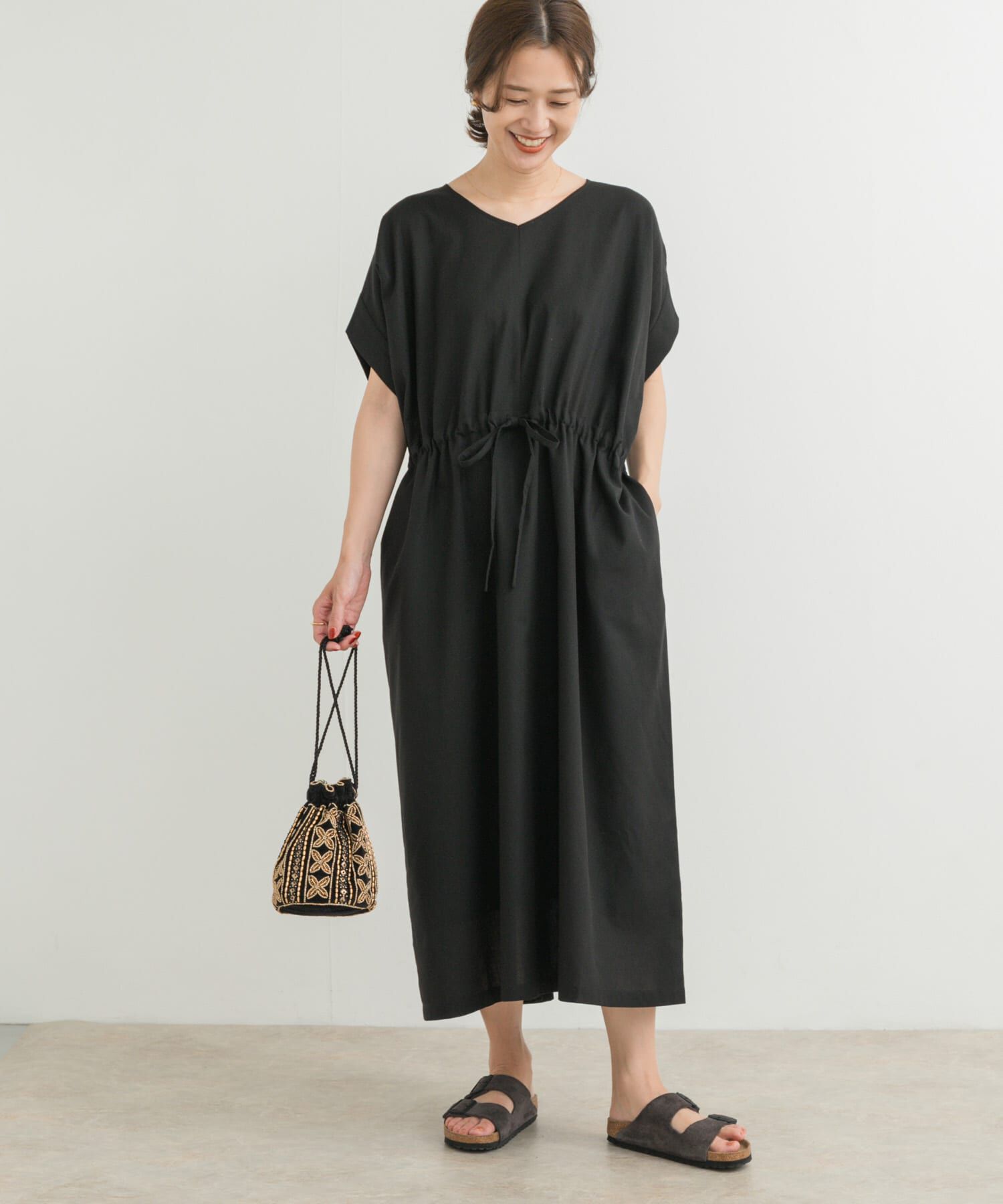 URBAN RESEARCH DOORS「『WEB/一部店舗限定ｻｲｽﾞ』『UR TECH 高機能ﾘﾈﾝ』ｳｴｽﾄｷﾞｬｻﾞ 」|ワンピース|