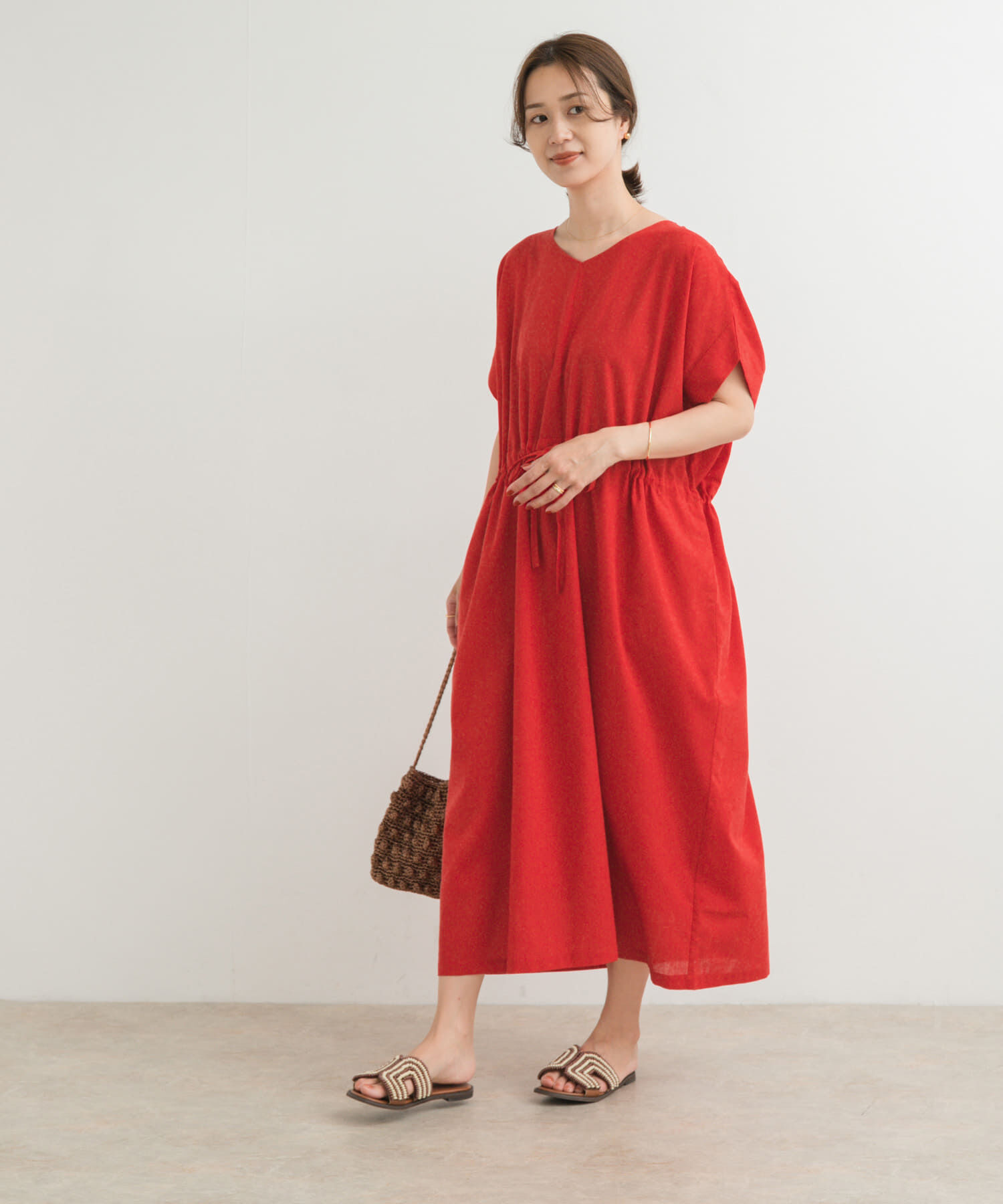 URBAN RESEARCH DOORS「『WEB/一部店舗限定ｻｲｽﾞ』『UR TECH 高機能ﾘﾈﾝ』ｳｴｽﾄｷﾞｬｻﾞ 」|ワンピース|