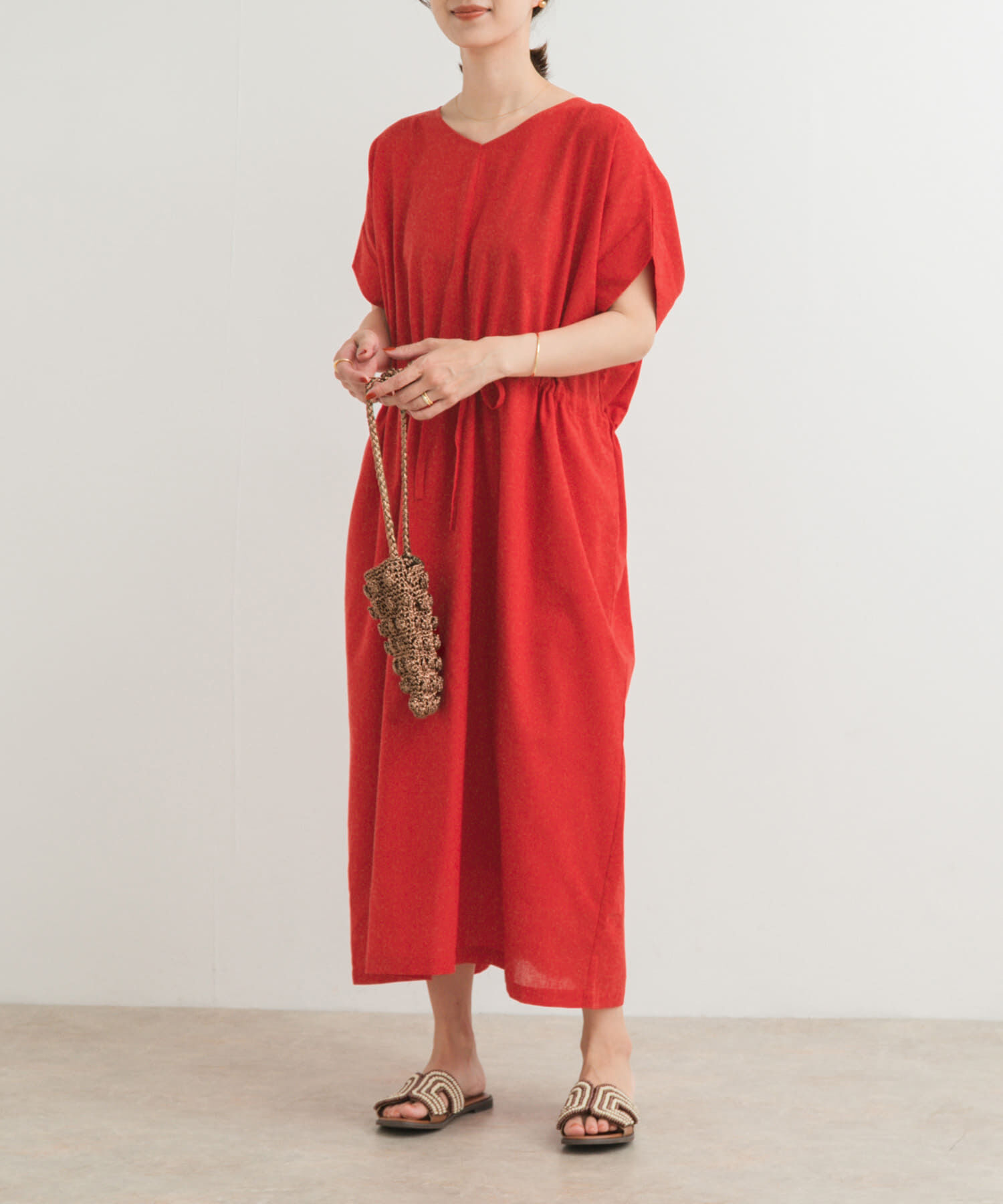 URBAN RESEARCH DOORS「『WEB/一部店舗限定ｻｲｽﾞ』『UR TECH 高機能ﾘﾈﾝ』ｳｴｽﾄｷﾞｬｻﾞ 」|ワンピース|