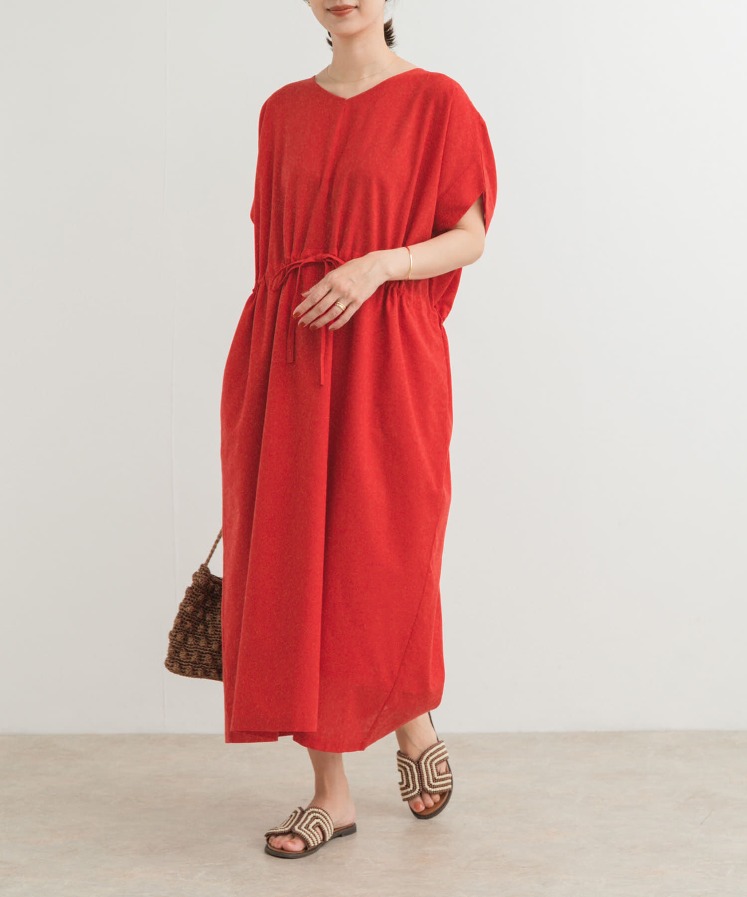 URBAN RESEARCH DOORS「『WEB/一部店舗限定ｻｲｽﾞ』『UR TECH 高機能ﾘﾈﾝ』ｳｴｽﾄｷﾞｬｻﾞ 」|ワンピース|