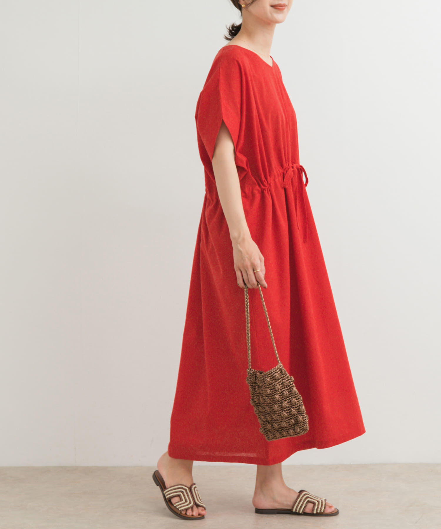 URBAN RESEARCH DOORS「『WEB/一部店舗限定ｻｲｽﾞ』『UR TECH 高機能ﾘﾈﾝ』ｳｴｽﾄｷﾞｬｻﾞ 」|ワンピース|