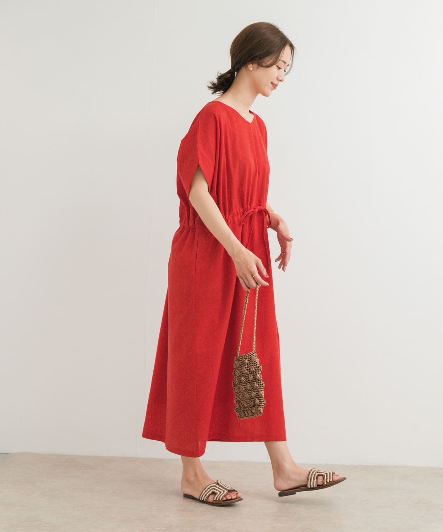 URBAN RESEARCH DOORS「『WEB/一部店舗限定ｻｲｽﾞ』『UR TECH 高機能ﾘﾈﾝ』ｳｴｽﾄｷﾞｬｻﾞ 」|ワンピース|