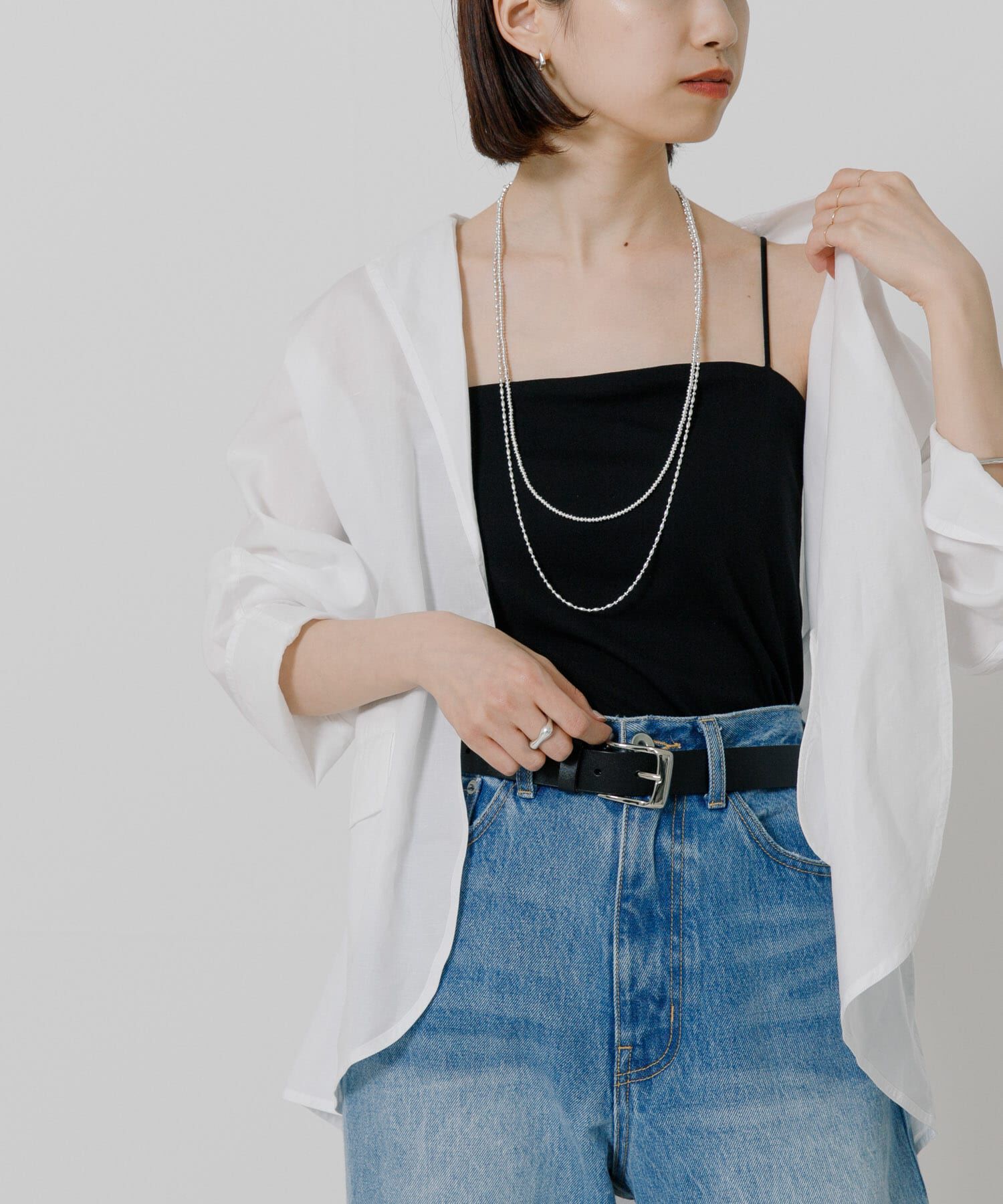 URBAN RESEARCH「『MADE IN JAPAN』 アセテートカップ付きショート丈キャミソール」|キャミソール|