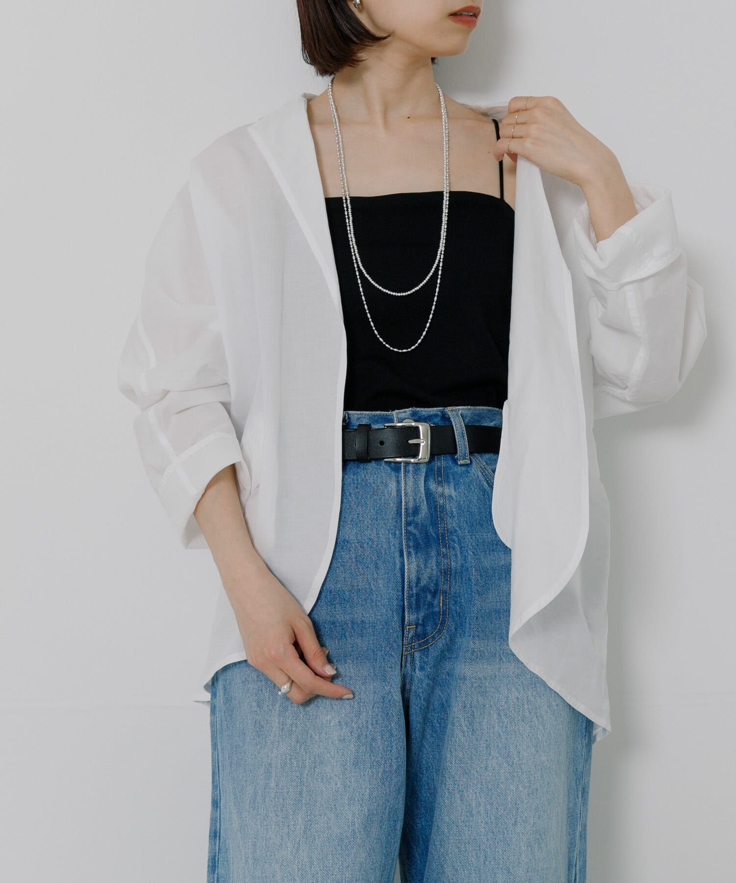 URBAN RESEARCH「『MADE IN JAPAN』 アセテートカップ付きショート丈キャミソール」|キャミソール|