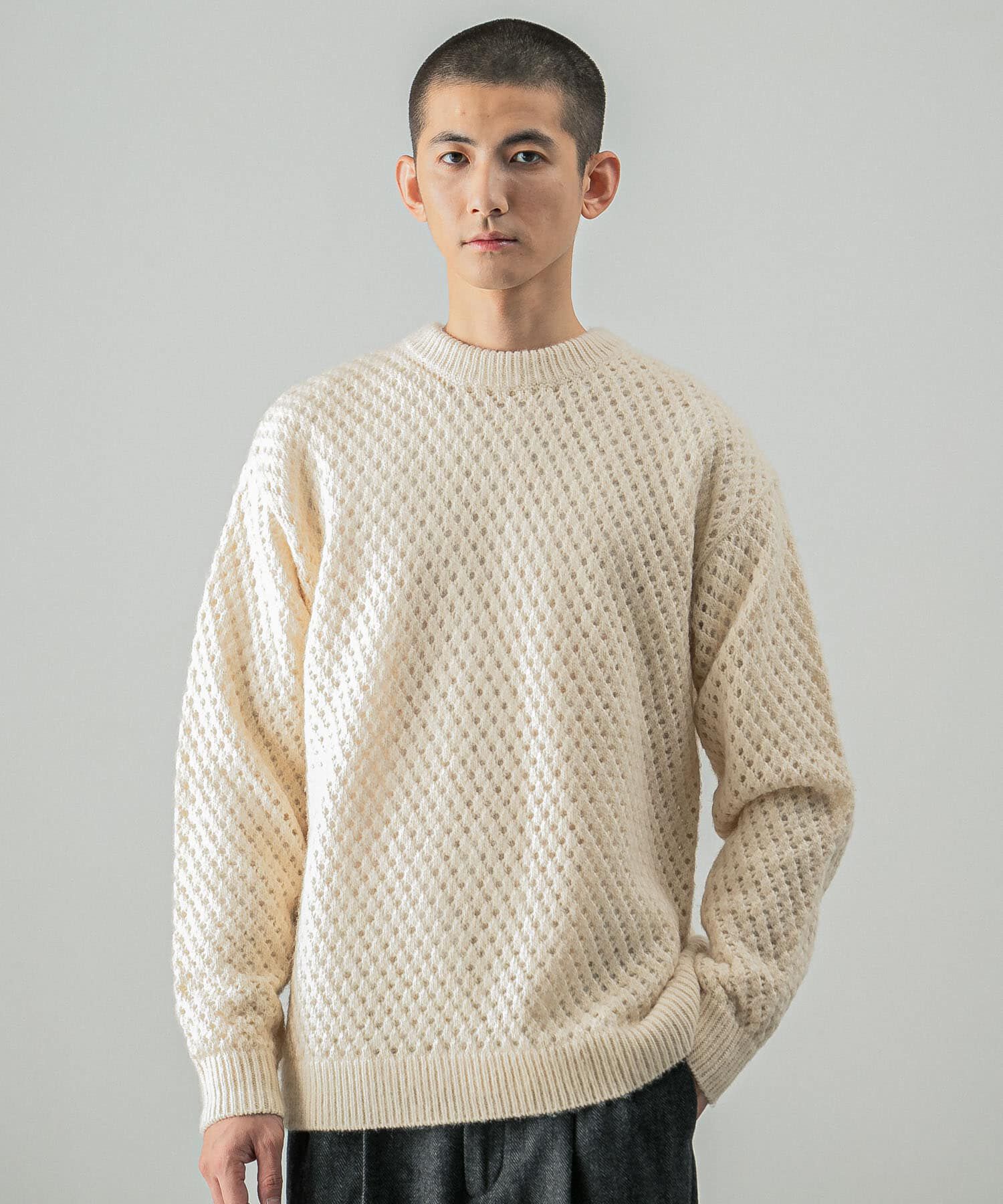 URBAN RESEARCH「ウールアクリルメッシュニット」|ニット・セーター|