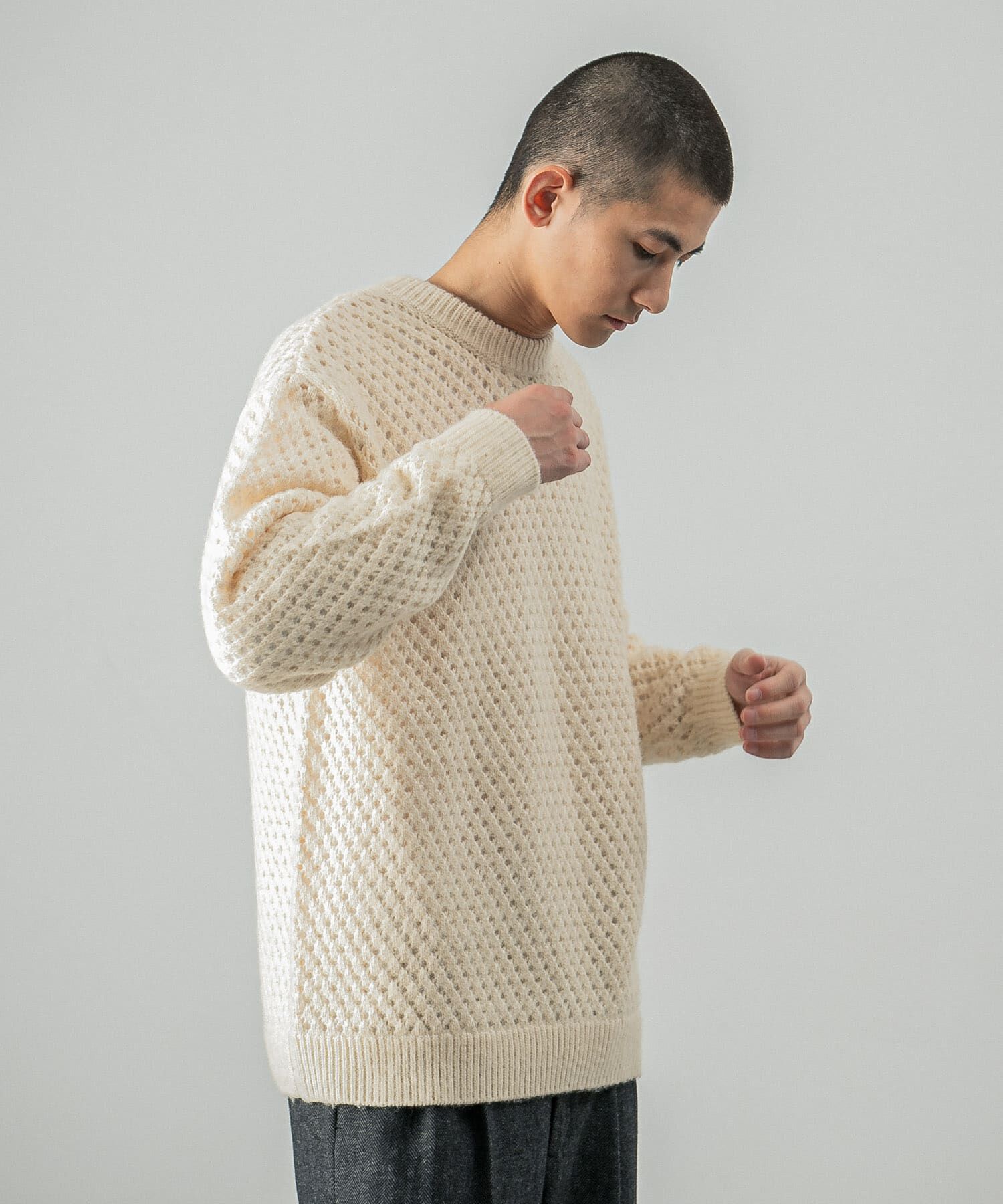 URBAN RESEARCH「ウールアクリルメッシュニット」|ニット・セーター|