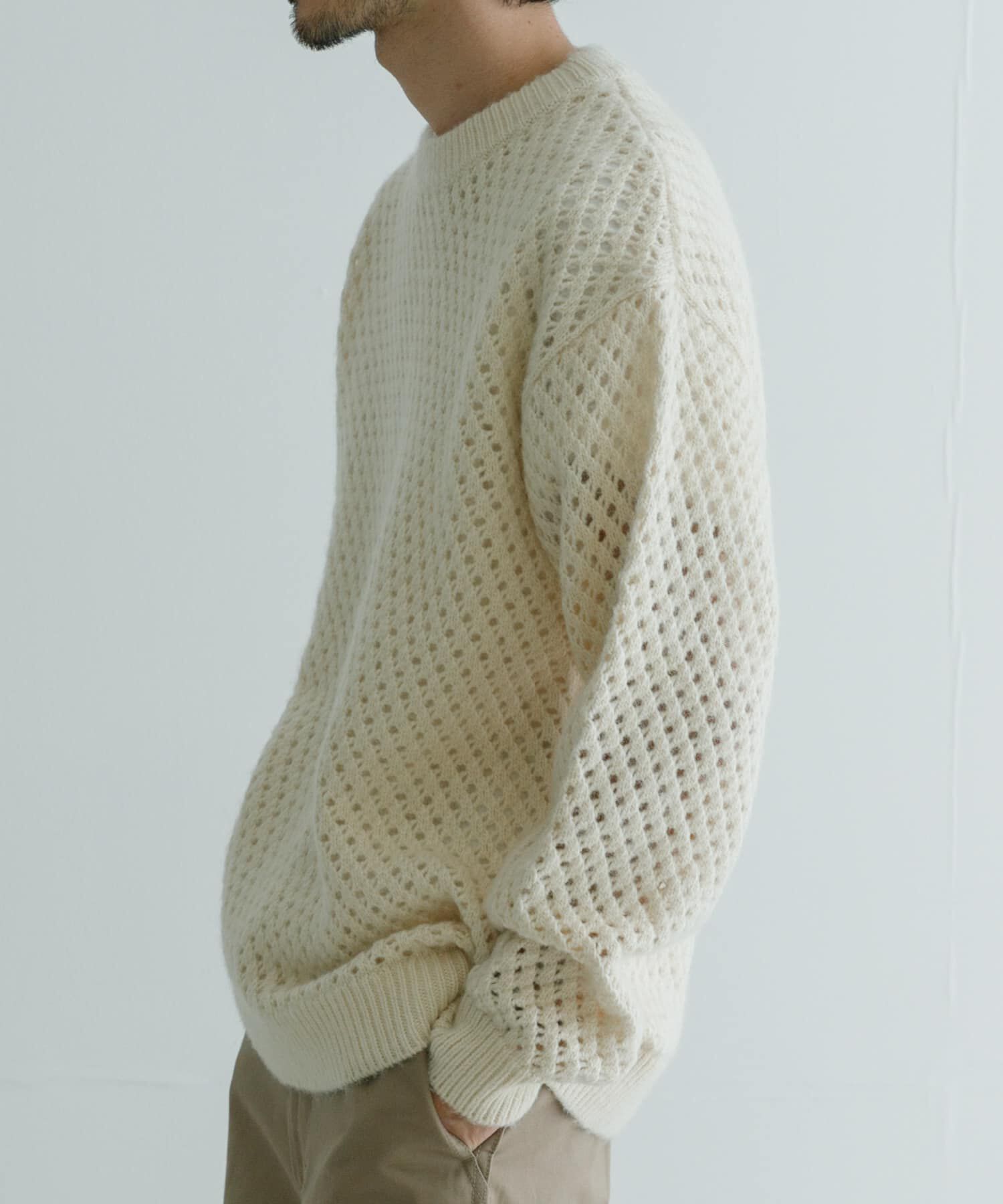 URBAN RESEARCH「ウールアクリルメッシュニット」|ニット・セーター|