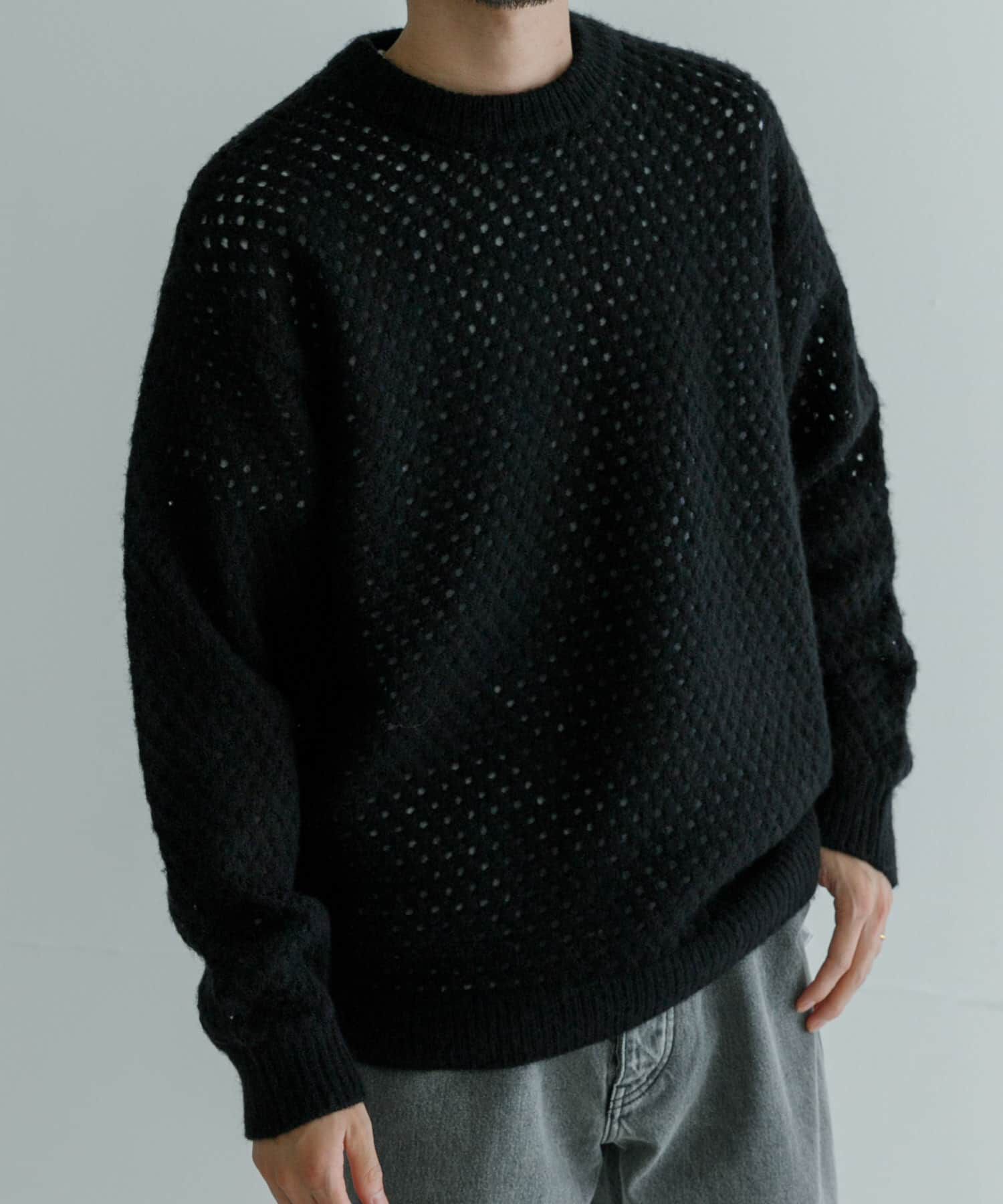 URBAN RESEARCH「ウールアクリルメッシュニット」|ニット・セーター|