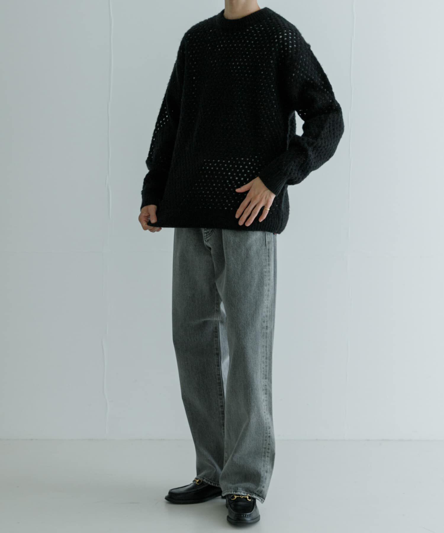 URBAN RESEARCH「ウールアクリルメッシュニット」|ニット・セーター|