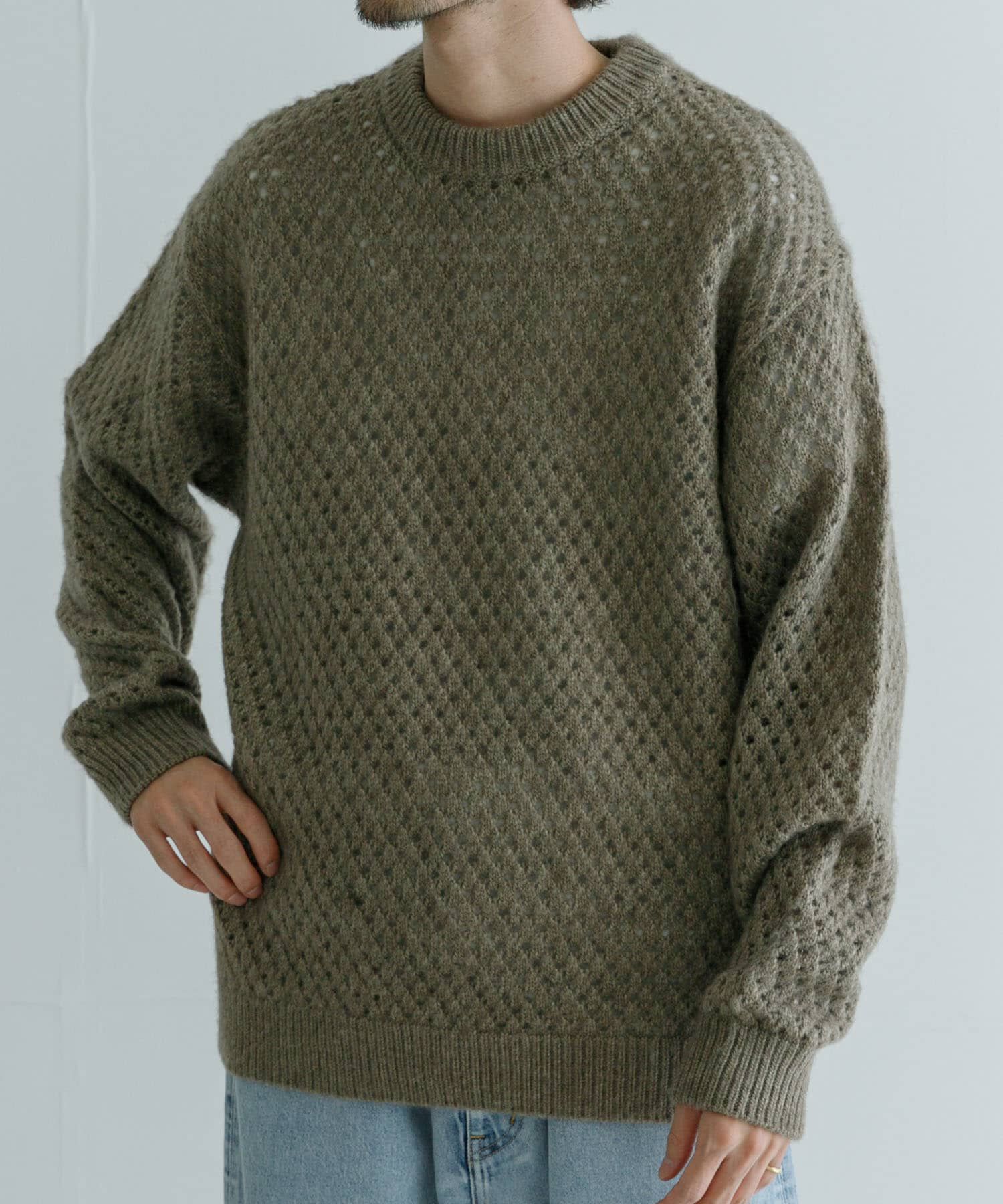 URBAN RESEARCH「ウールアクリルメッシュニット」|ニット・セーター|