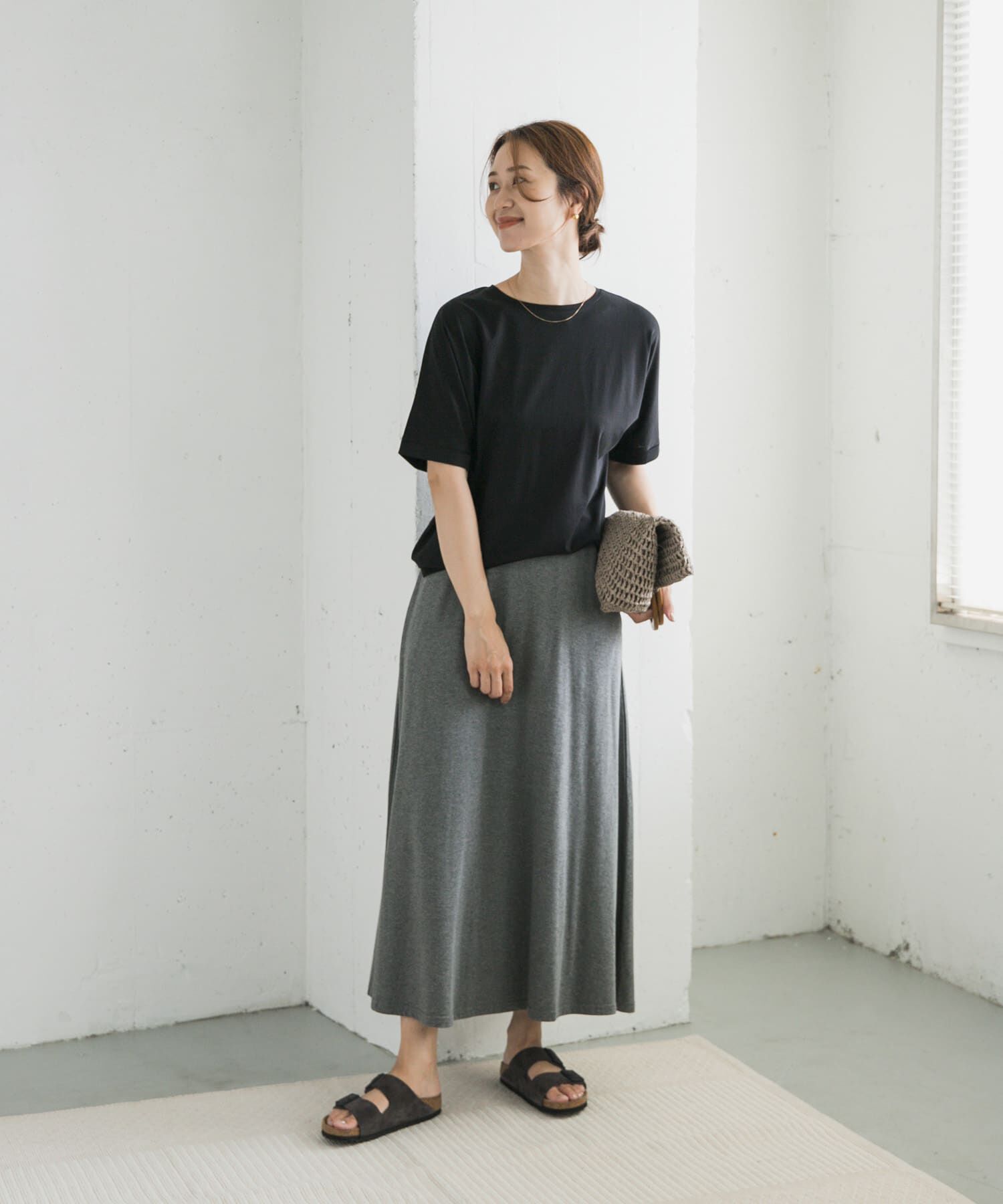 URBAN RESEARCH DOORS「『UVｶｯﾄ/接触冷感 /ﾏｼﾝｳｫｯｼｬﾌﾞﾙ』ｼﾙｷｰｺｯﾄﾝﾛｰﾙ  」|Tシャツ・カットソー|