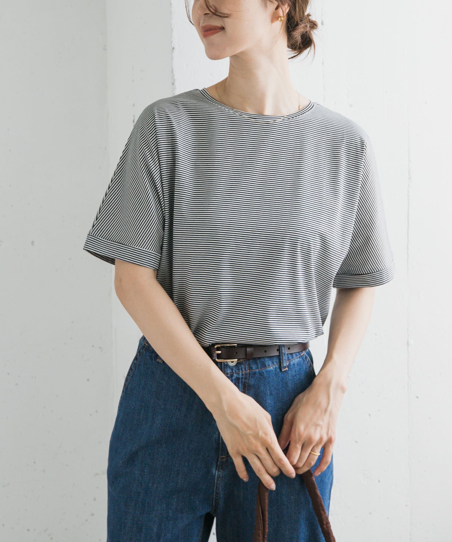 URBAN RESEARCH DOORS「『UVｶｯﾄ/接触冷感 /ﾏｼﾝｳｫｯｼｬﾌﾞﾙ』ｼﾙｷｰｺｯﾄﾝﾛｰﾙ  」|Tシャツ・カットソー|