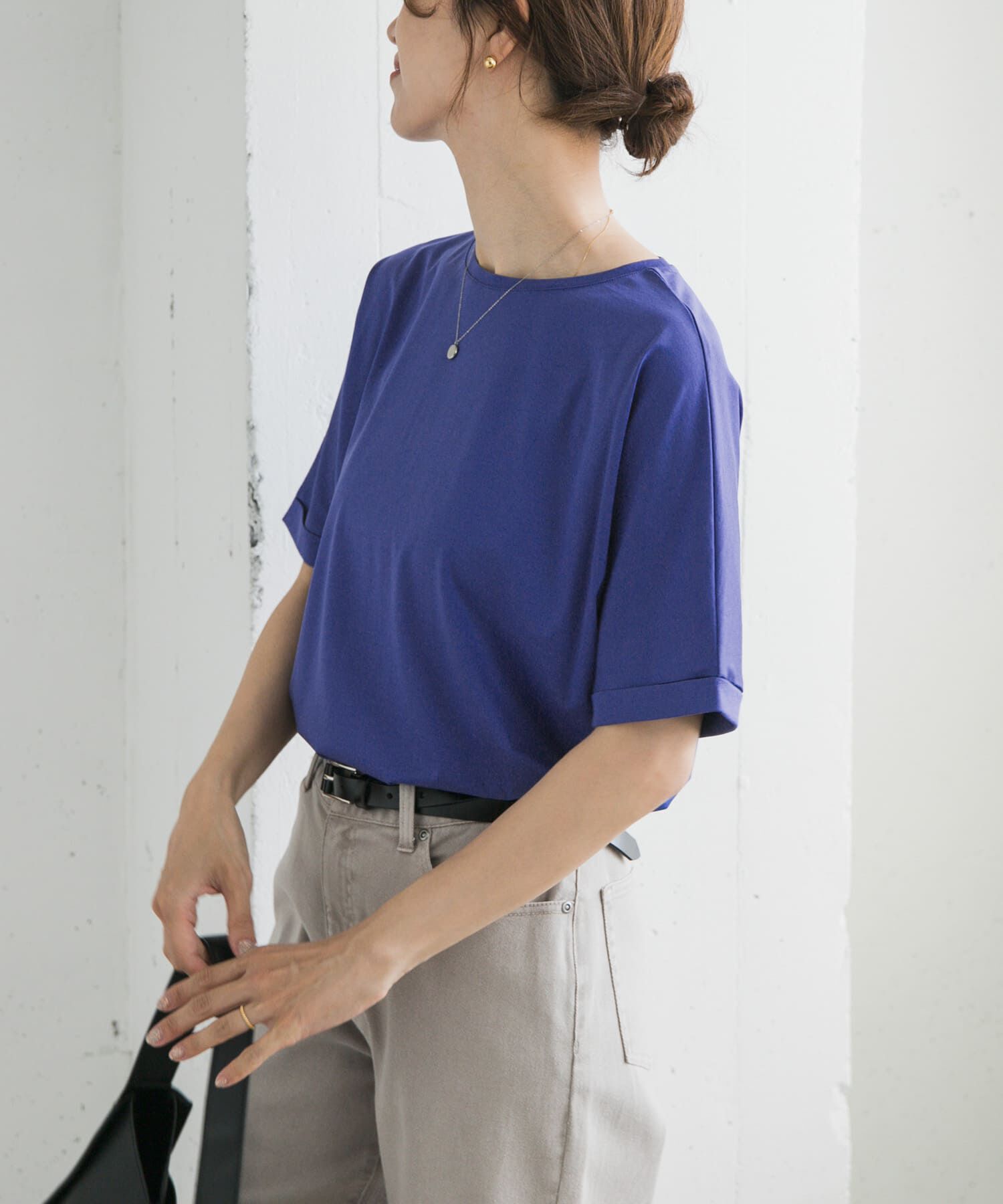 URBAN RESEARCH DOORS「『UVｶｯﾄ/接触冷感 /ﾏｼﾝｳｫｯｼｬﾌﾞﾙ』ｼﾙｷｰｺｯﾄﾝﾛｰﾙ  」|Tシャツ・カットソー|