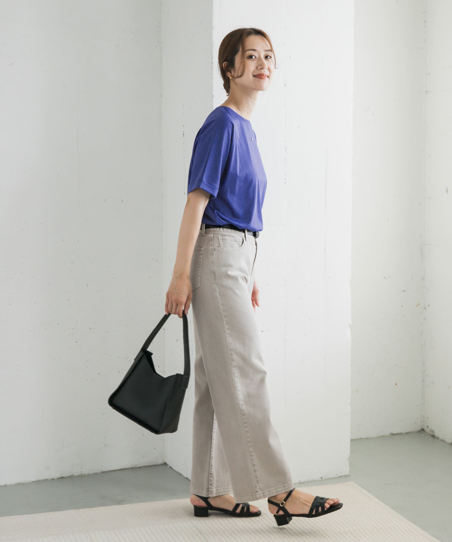 URBAN RESEARCH DOORS「『UVｶｯﾄ/接触冷感 /ﾏｼﾝｳｫｯｼｬﾌﾞﾙ』ｼﾙｷｰｺｯﾄﾝﾛｰﾙ  」|Tシャツ・カットソー|