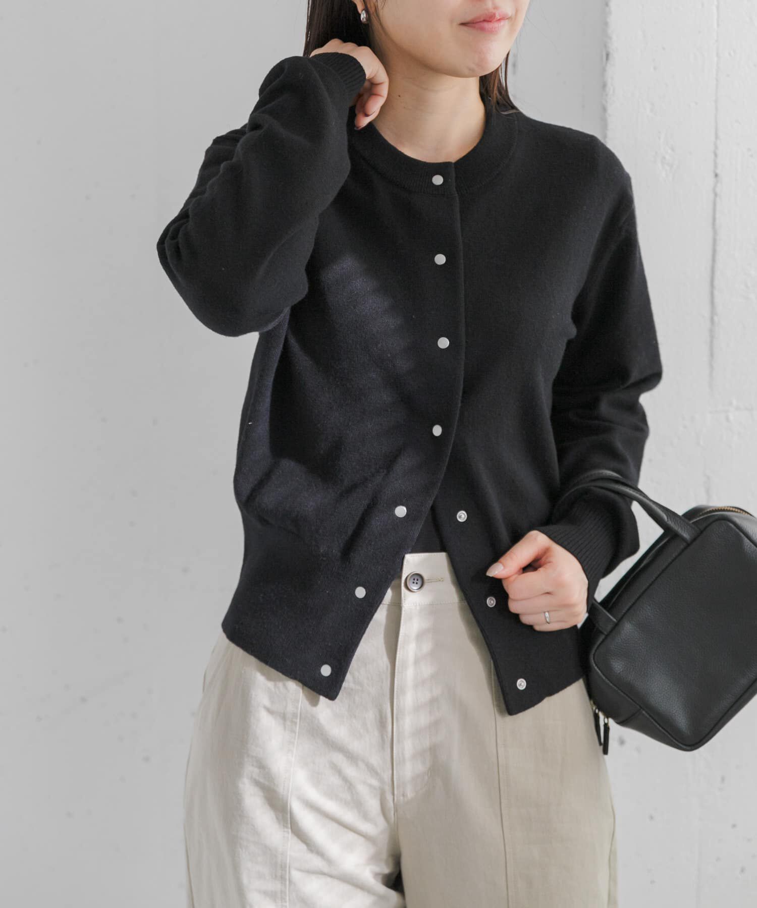 URBAN RESEARCH DOORS「FORK&SPOON　ミラージュクルーネックニットカーディガン」|カーディガン|