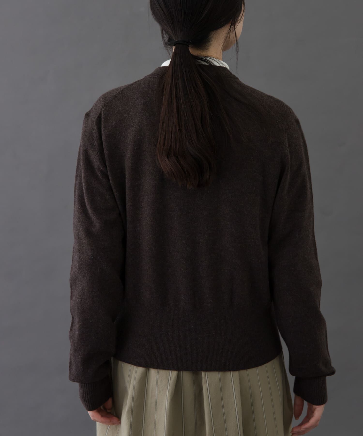 URBAN RESEARCH DOORS「FORK&SPOON　ミラージュクルーネックニットカーディガン」|カーディガン|