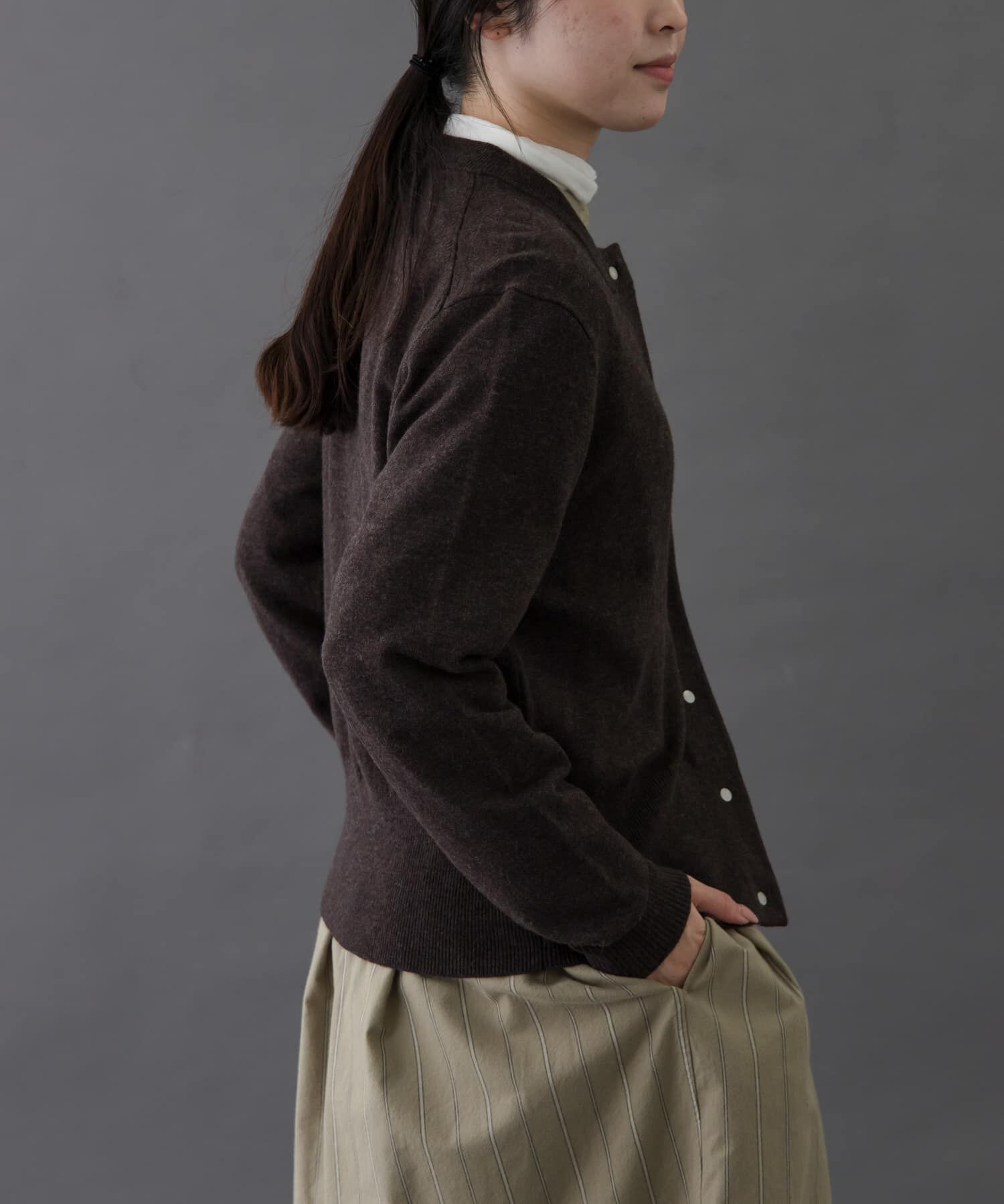 URBAN RESEARCH DOORS「FORK&SPOON　ミラージュクルーネックニットカーディガン」|カーディガン|