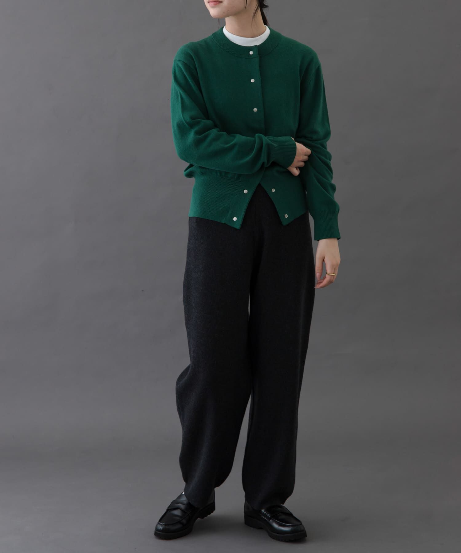 URBAN RESEARCH DOORS「FORK&SPOON　ミラージュクルーネックニットカーディガン」|カーディガン|