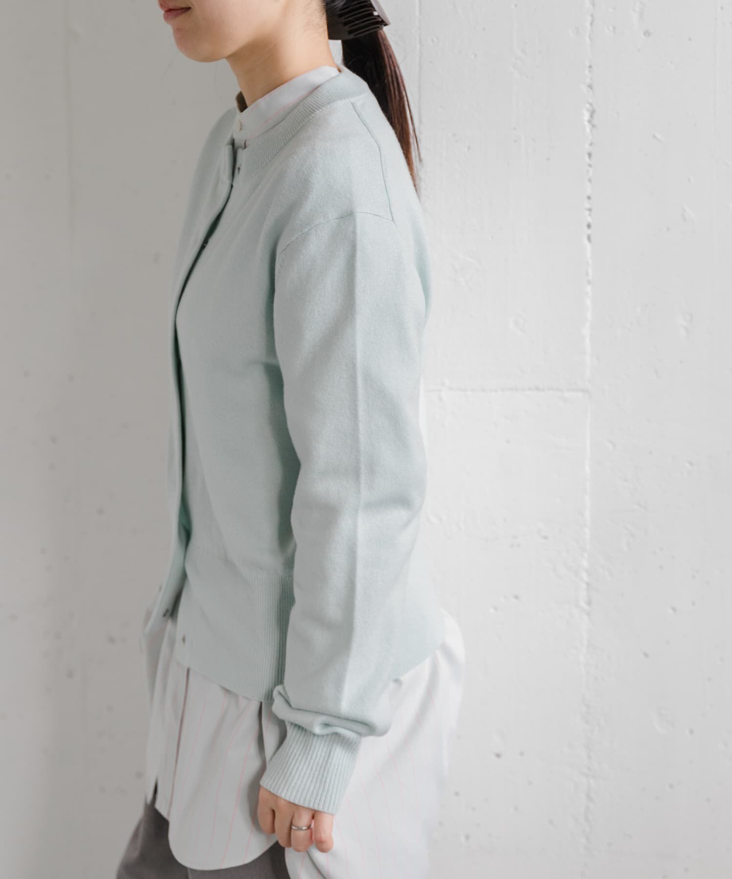 URBAN RESEARCH DOORS「FORK&SPOON　ミラージュクルーネックニットカーディガン」|カーディガン|