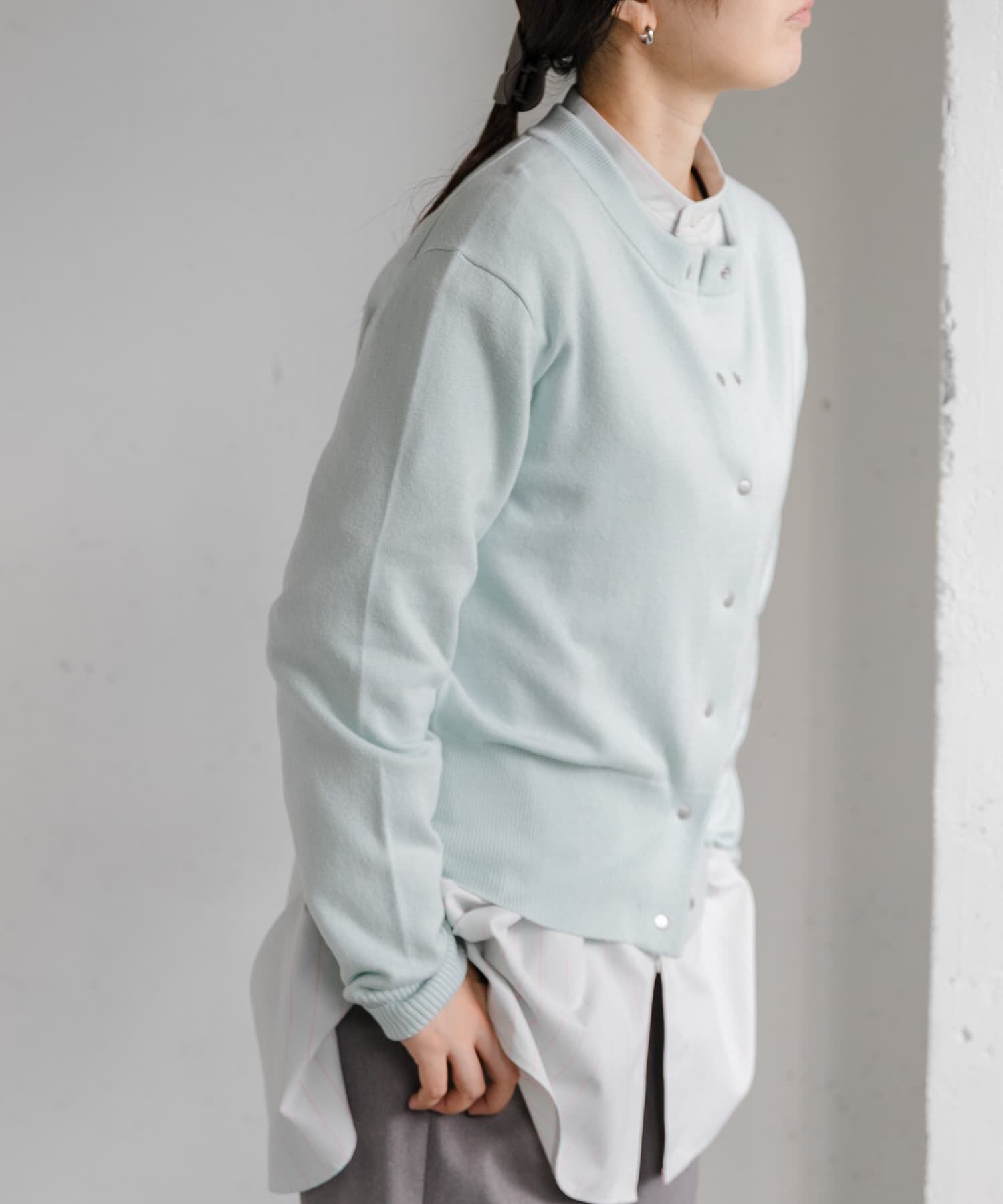 URBAN RESEARCH DOORS「FORK&SPOON　ミラージュクルーネックニットカーディガン」|カーディガン|