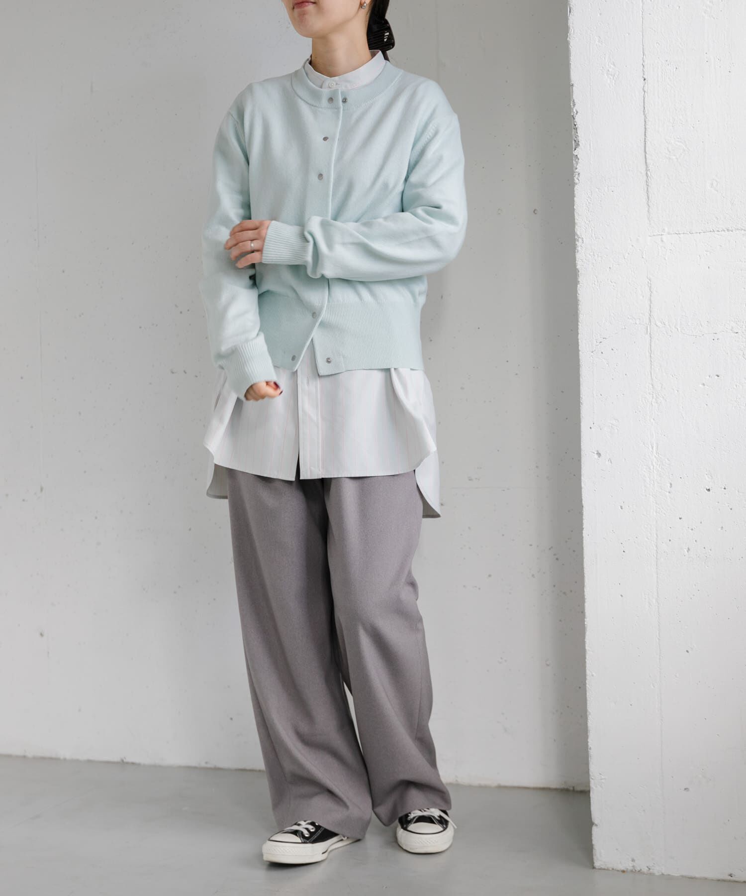 URBAN RESEARCH DOORS「FORK&SPOON　ミラージュクルーネックニットカーディガン」|カーディガン|