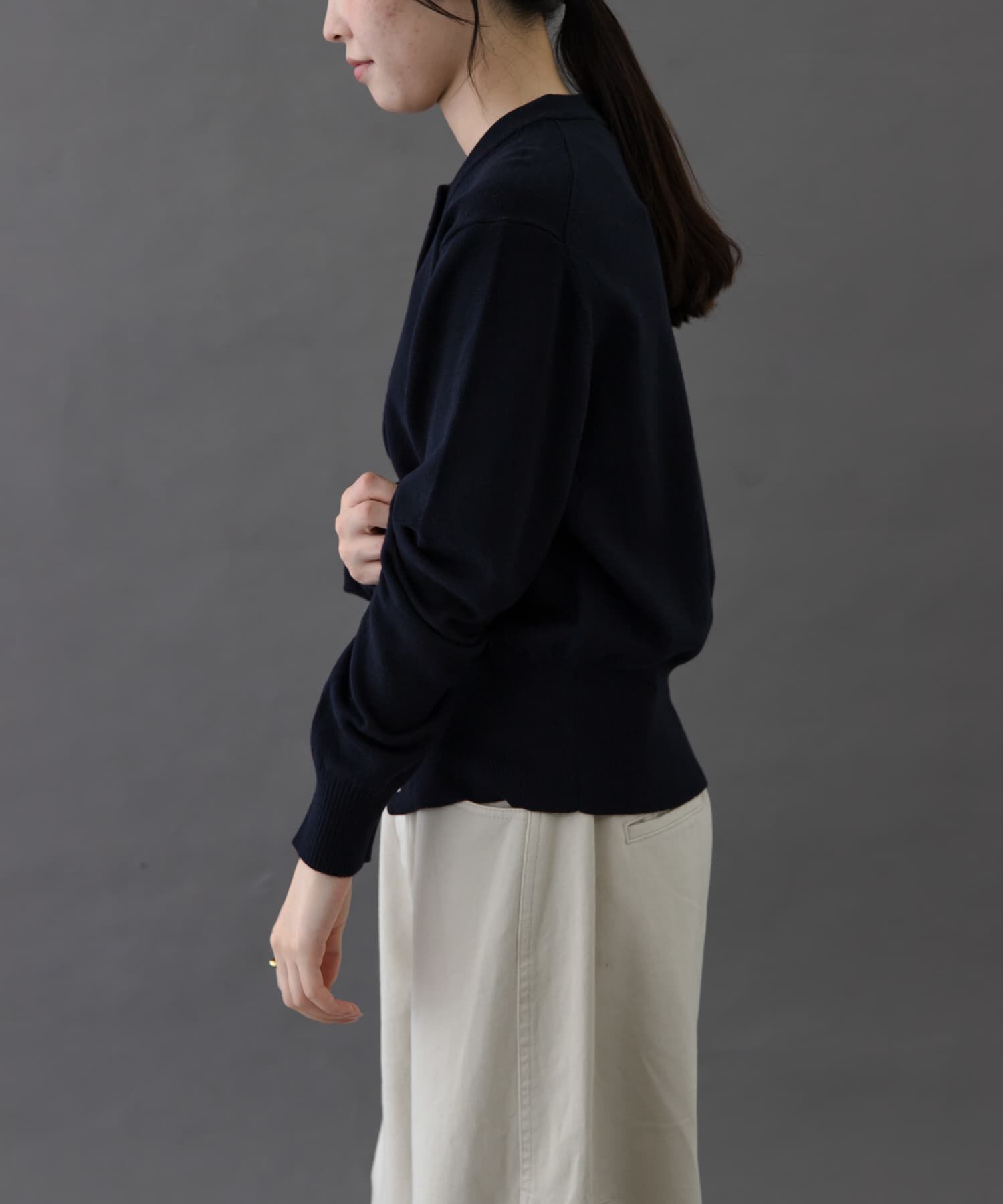 URBAN RESEARCH DOORS「FORK&SPOON　ミラージュクルーネックニットカーディガン」|カーディガン|