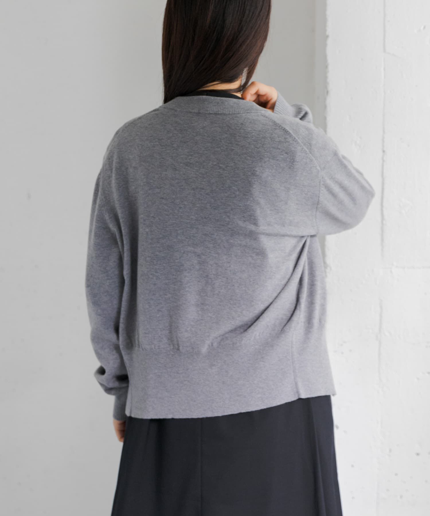 URBAN RESEARCH DOORS「FORK&SPOON　ミラージュクルーネックニットカーディガン」|カーディガン|