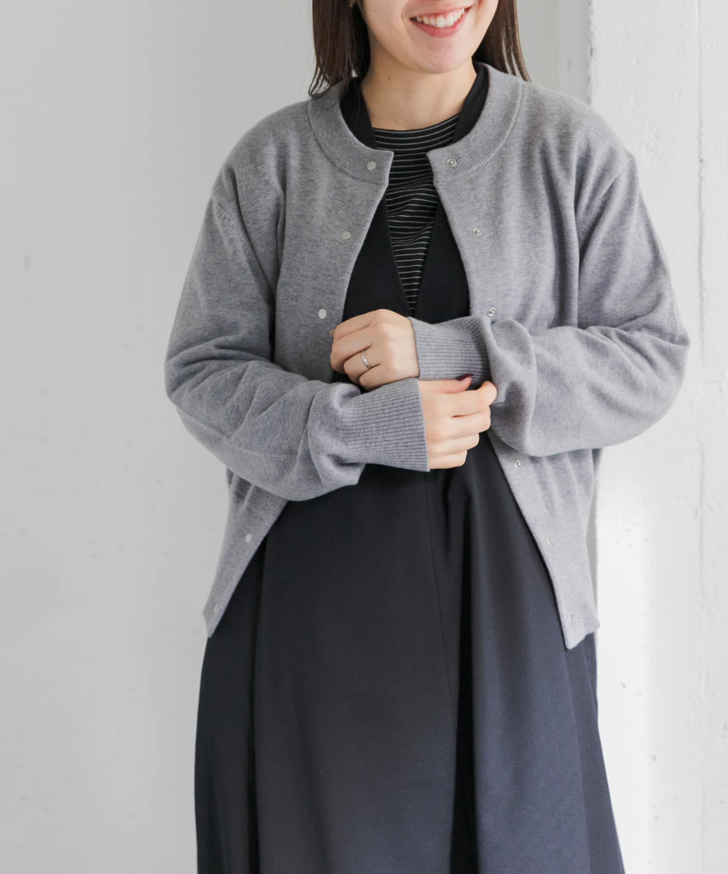 URBAN RESEARCH DOORS「FORK&SPOON　ミラージュクルーネックニットカーディガン」|カーディガン|