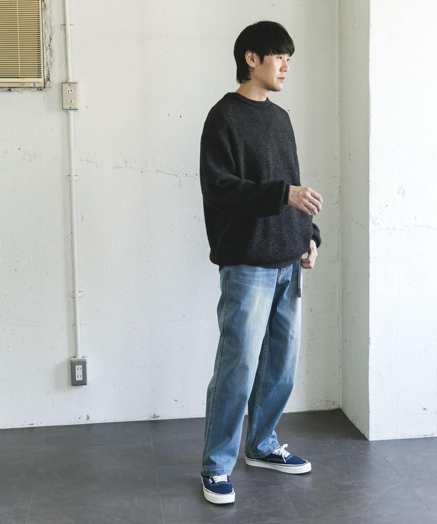 URBAN RESEARCH DOORS「メランジシャギー クルーネックニット」|ニット・セーター|