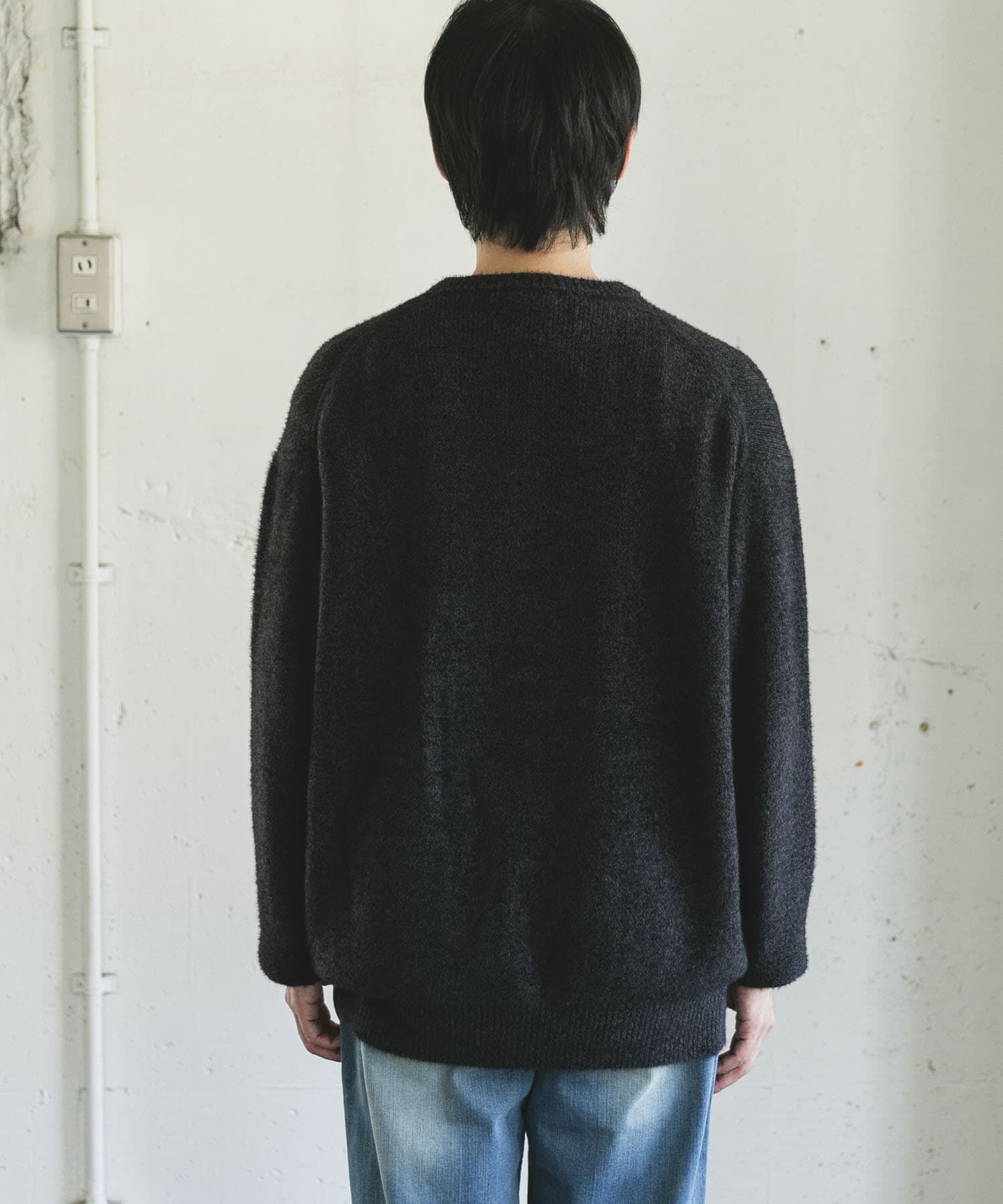 URBAN RESEARCH DOORS「メランジシャギー クルーネックニット」|ニット・セーター|