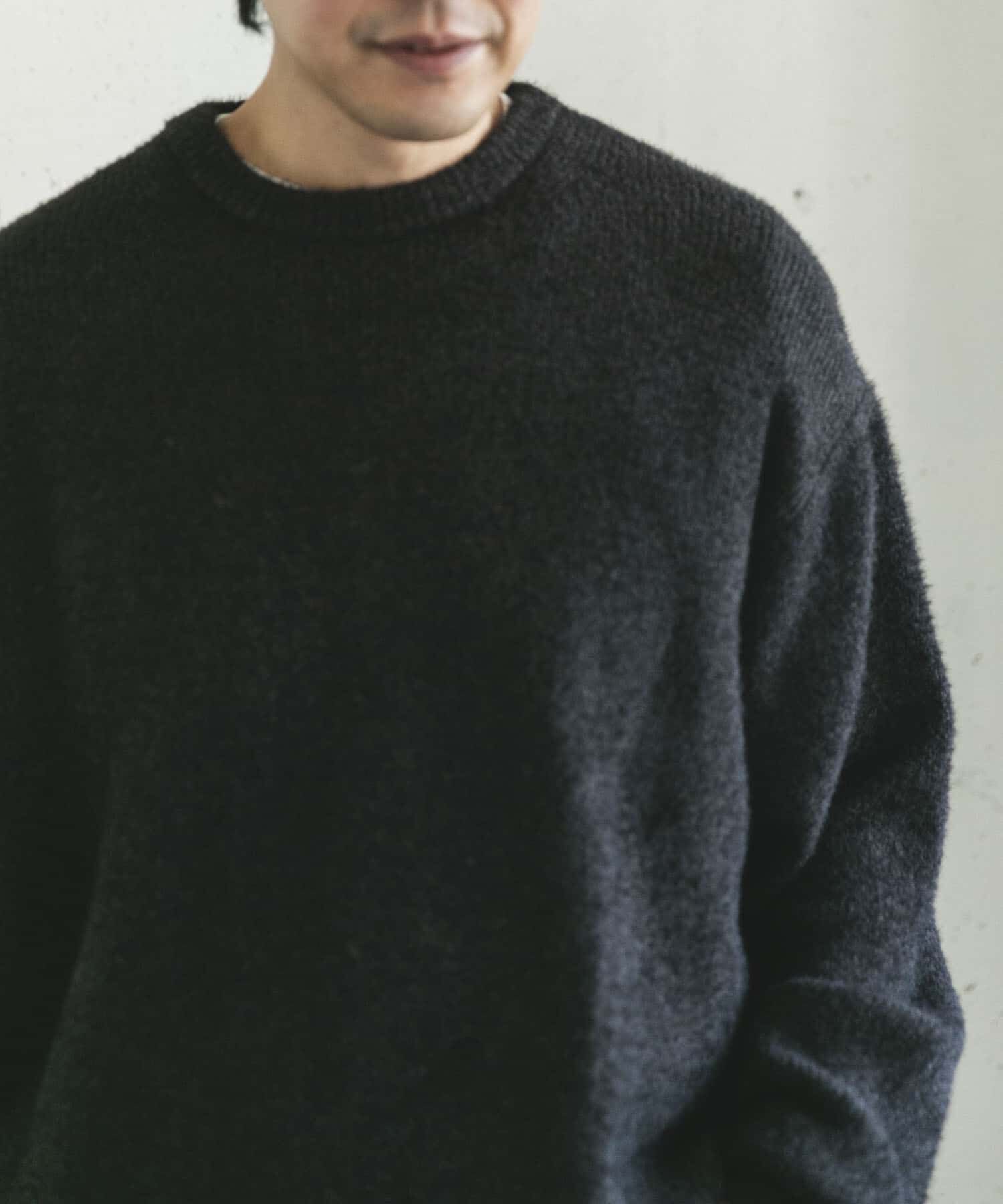 URBAN RESEARCH DOORS「メランジシャギー クルーネックニット」|ニット・セーター|