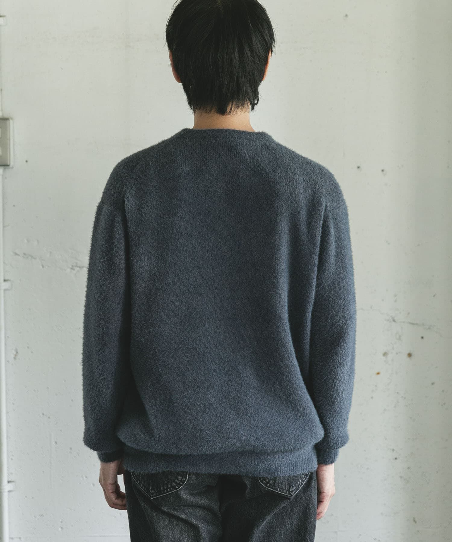 URBAN RESEARCH DOORS「メランジシャギー クルーネックニット」|ニット・セーター|