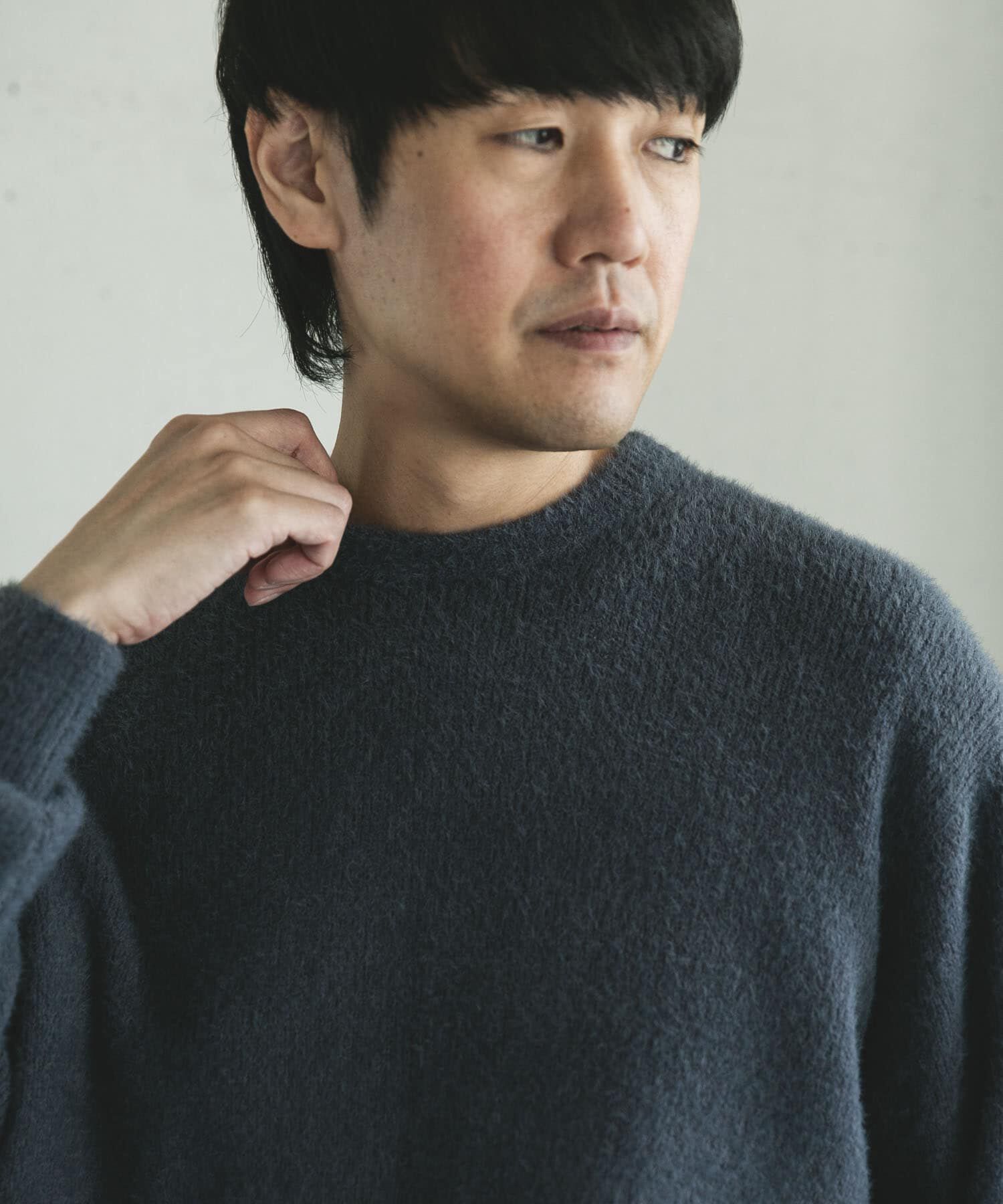 URBAN RESEARCH DOORS「メランジシャギー クルーネックニット」|ニット・セーター|