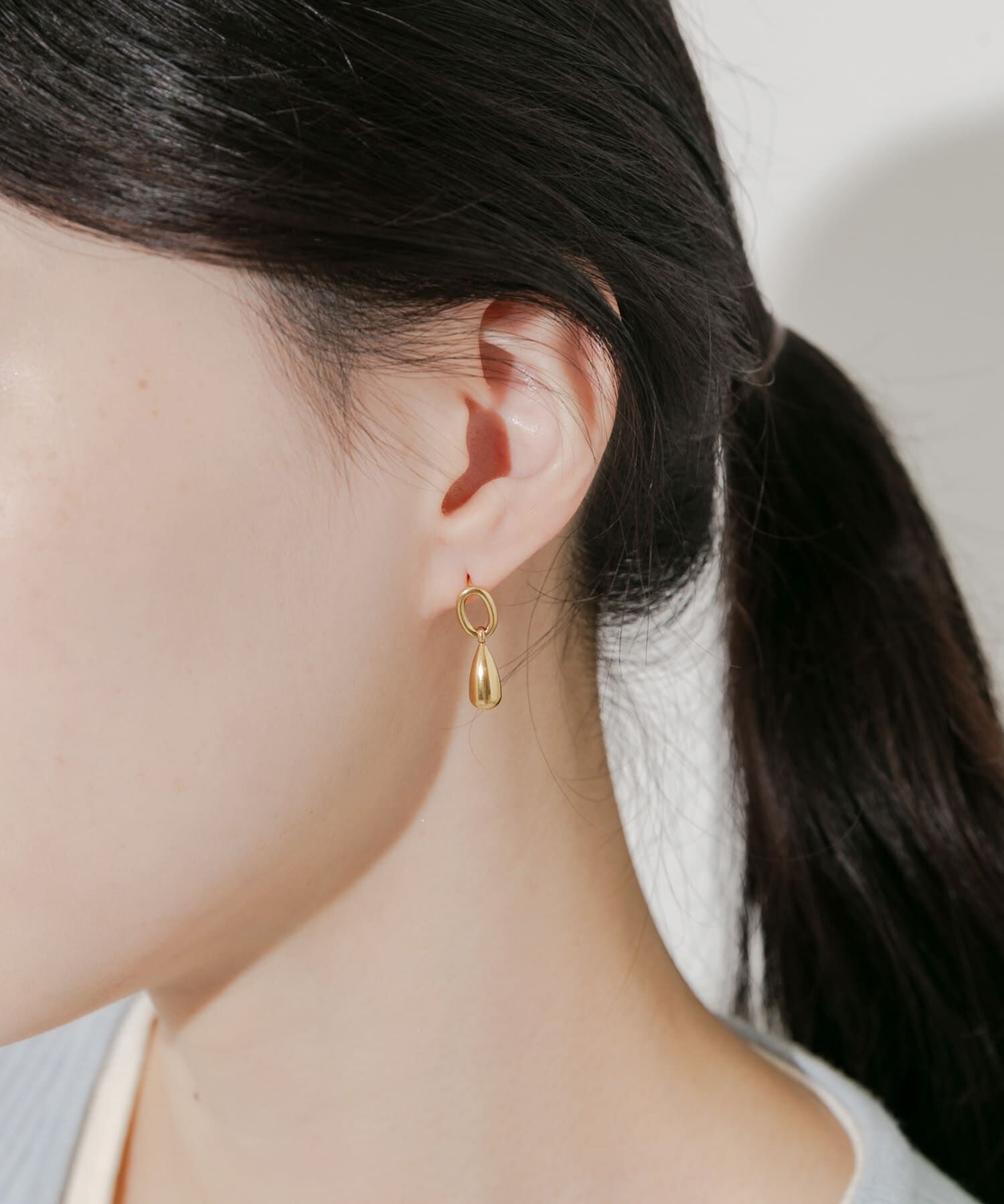 SMELLY「ステンレスドロップメタルピアス」|ピアス|