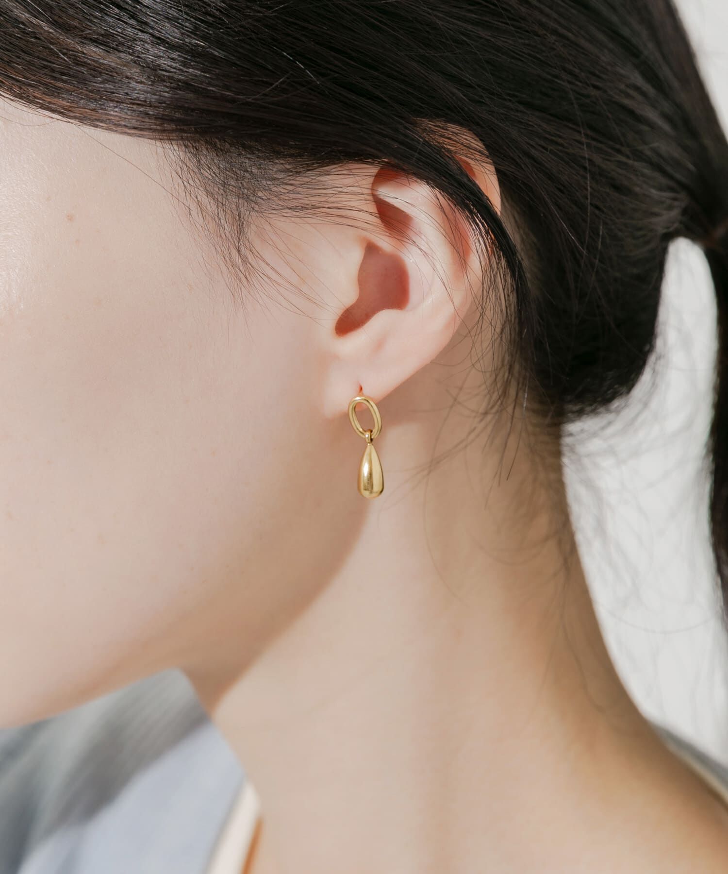 SMELLY「ステンレスドロップメタルピアス」|ピアス|