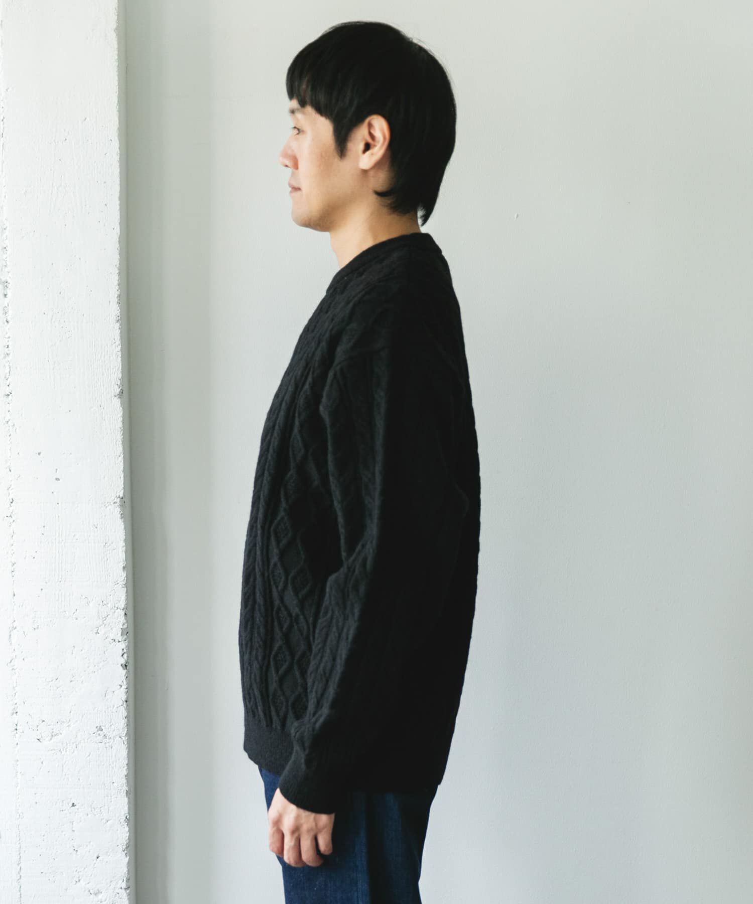 URBAN RESEARCH DOORS「アランニットクルーネックプルオーバー」|ニット・セーター|