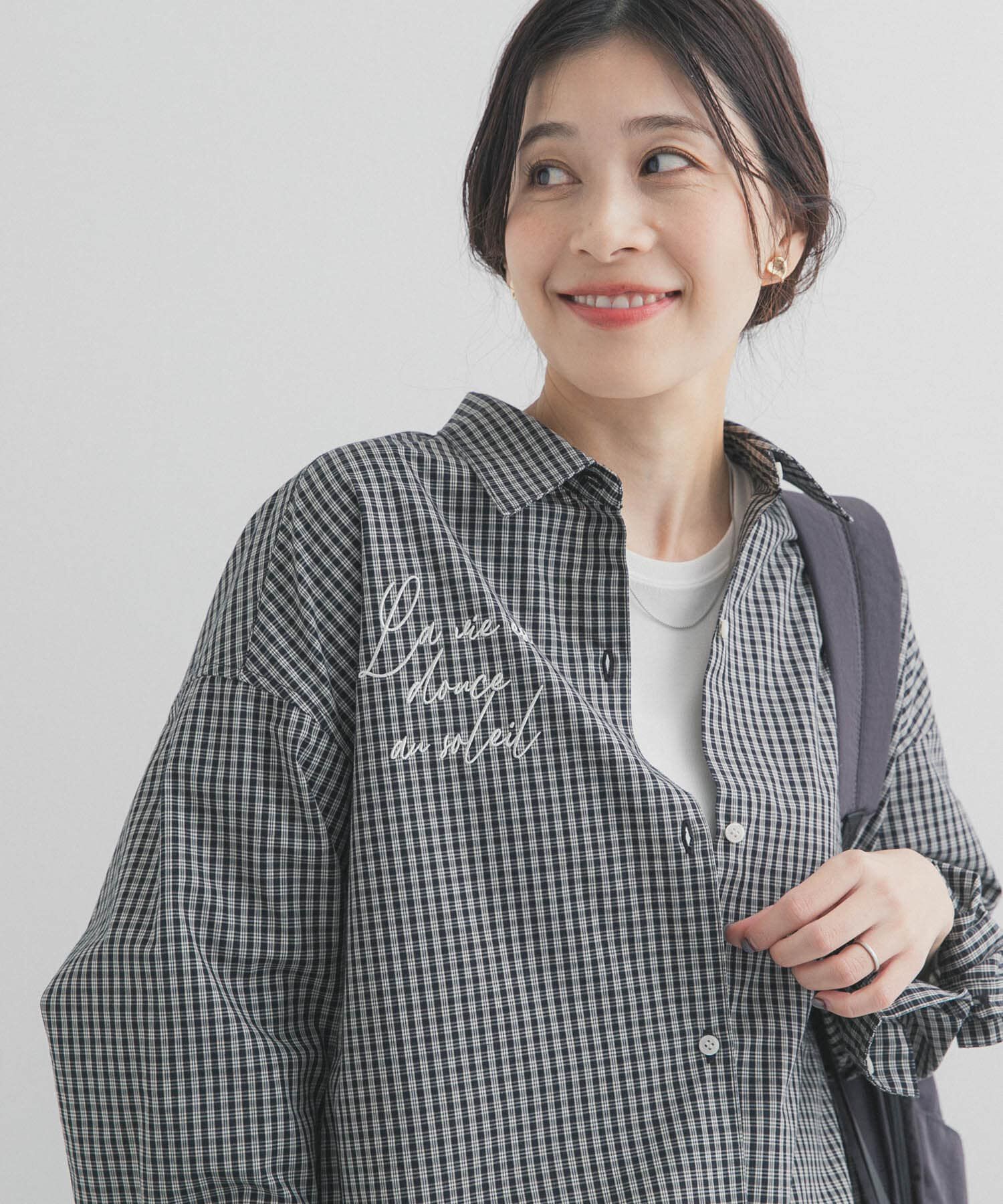 URBAN RESEARCH DOORS「刺繍チェックシャツ」|シャツ・ブラウス|