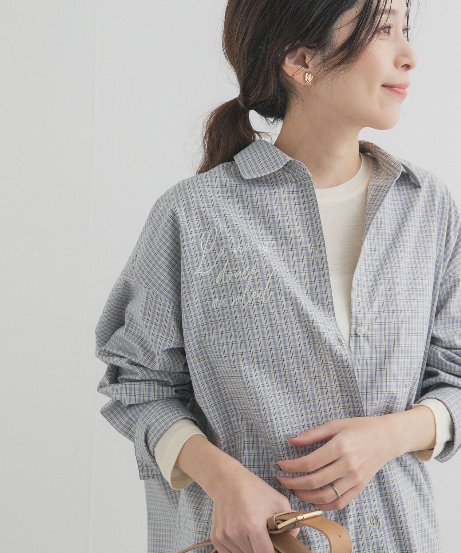 URBAN RESEARCH DOORS「刺繍チェックシャツ」|シャツ・ブラウス|