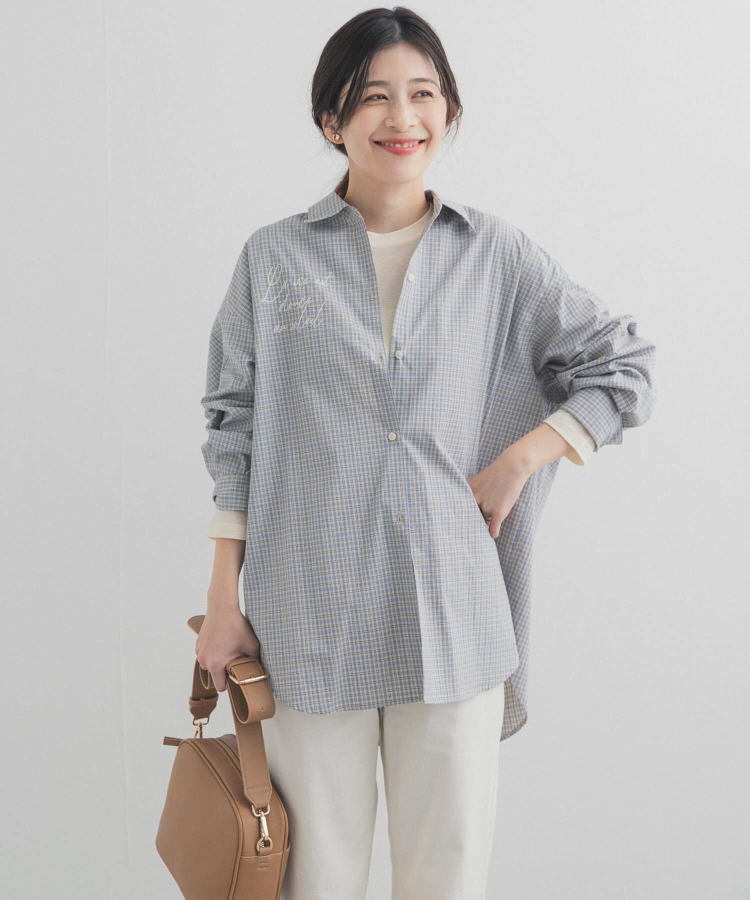 URBAN RESEARCH DOORS「刺繍チェックシャツ」|シャツ・ブラウス|